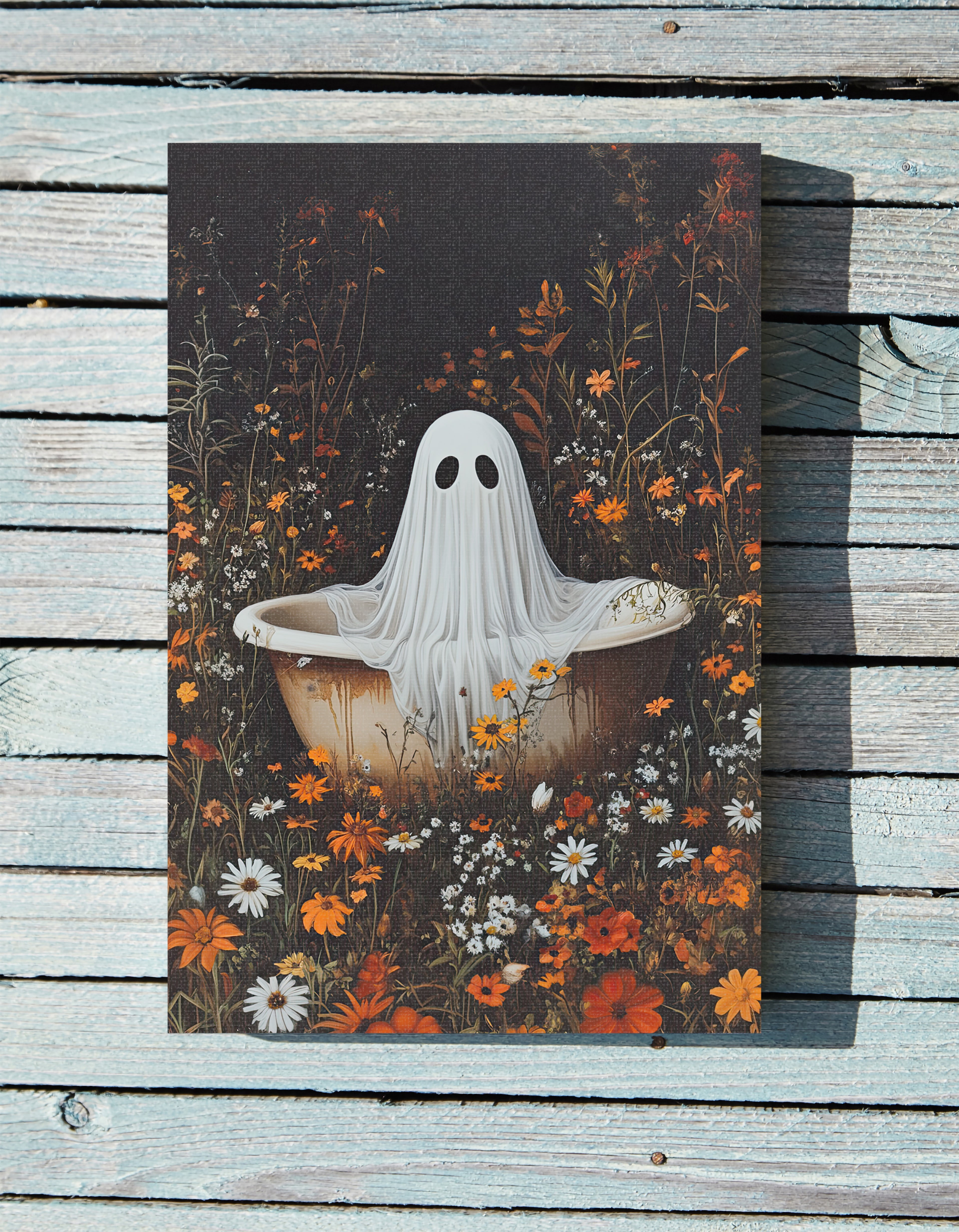 .75" Matte Canvas - Wildflower Bathtub Ghost