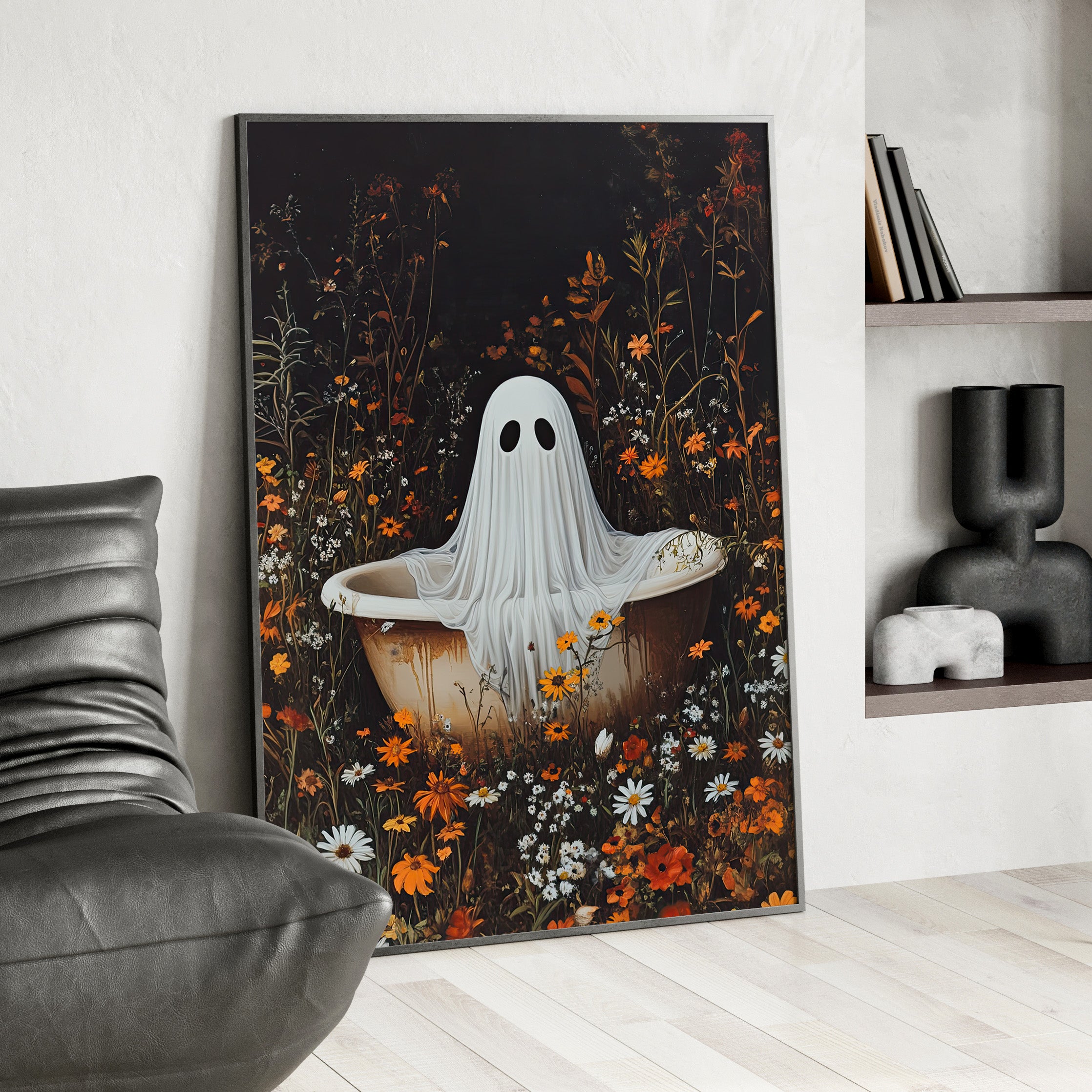 Framed Paper Print - Wildflower Bathtub Ghost