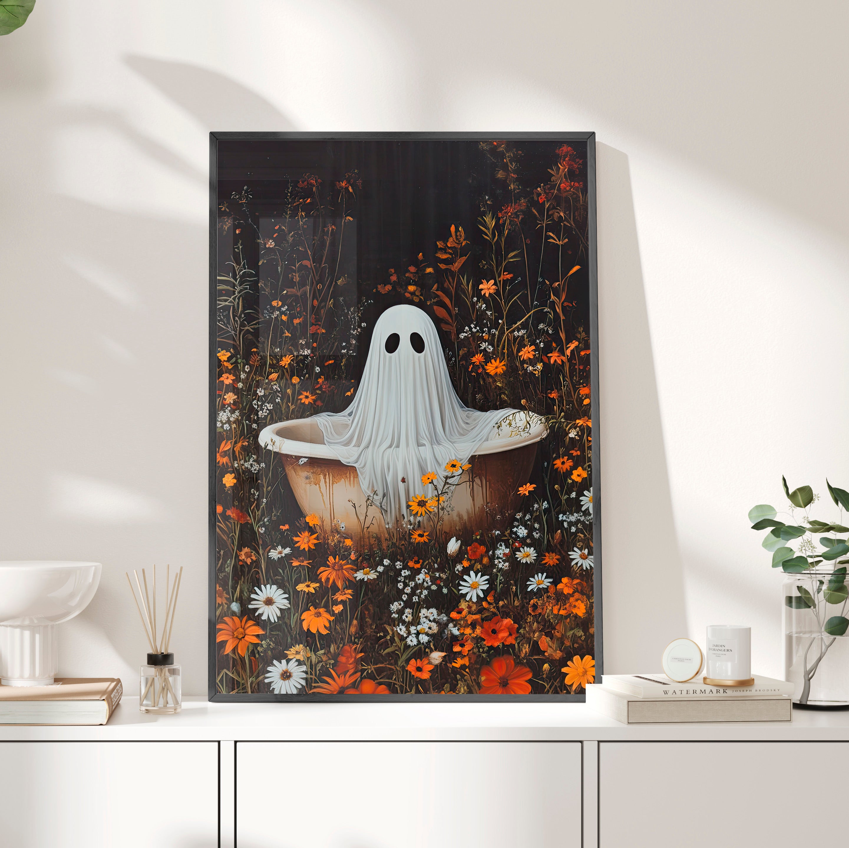Framed Paper Print - Wildflower Bathtub Ghost