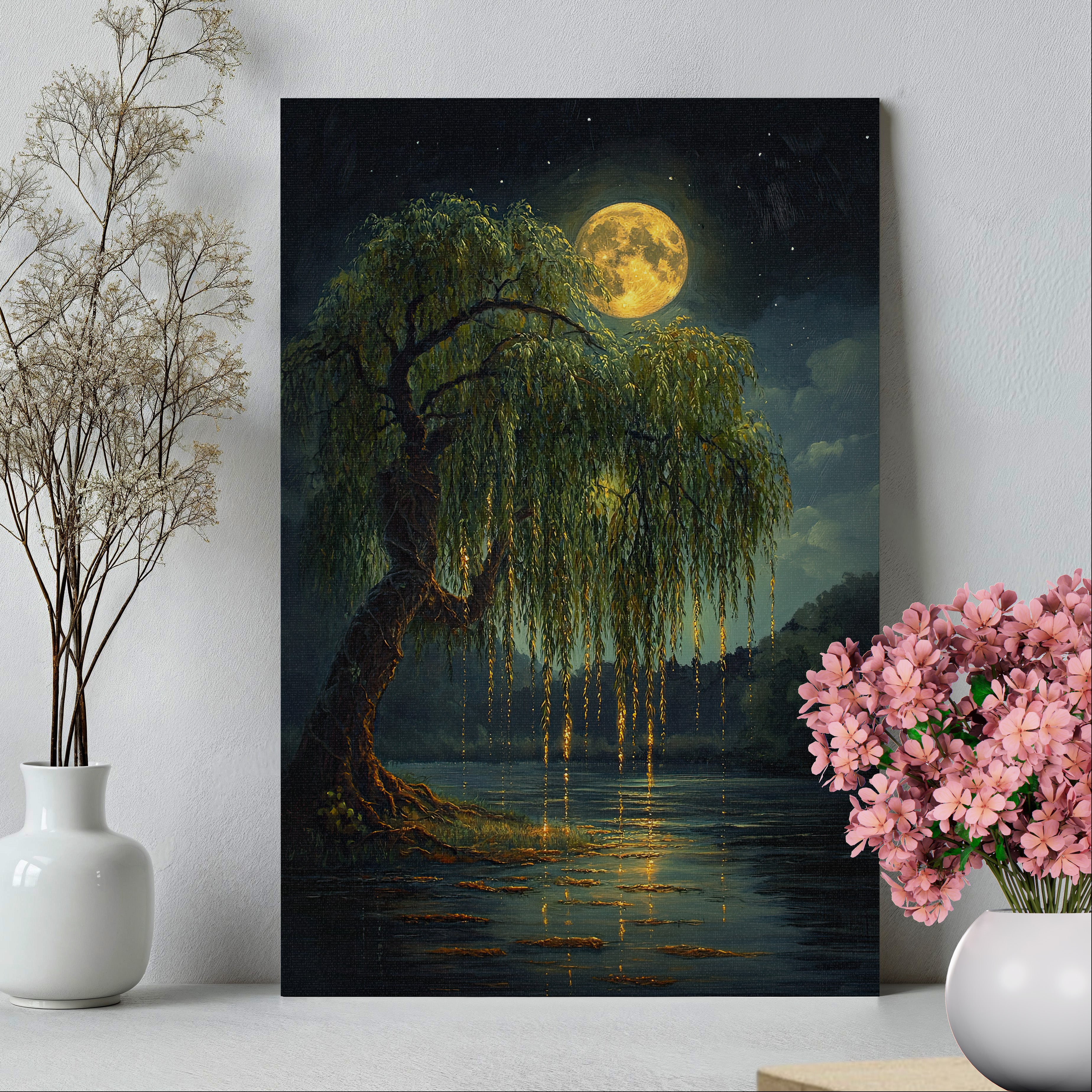 1.25" Matte Canvas - Moonlit Willow Glow