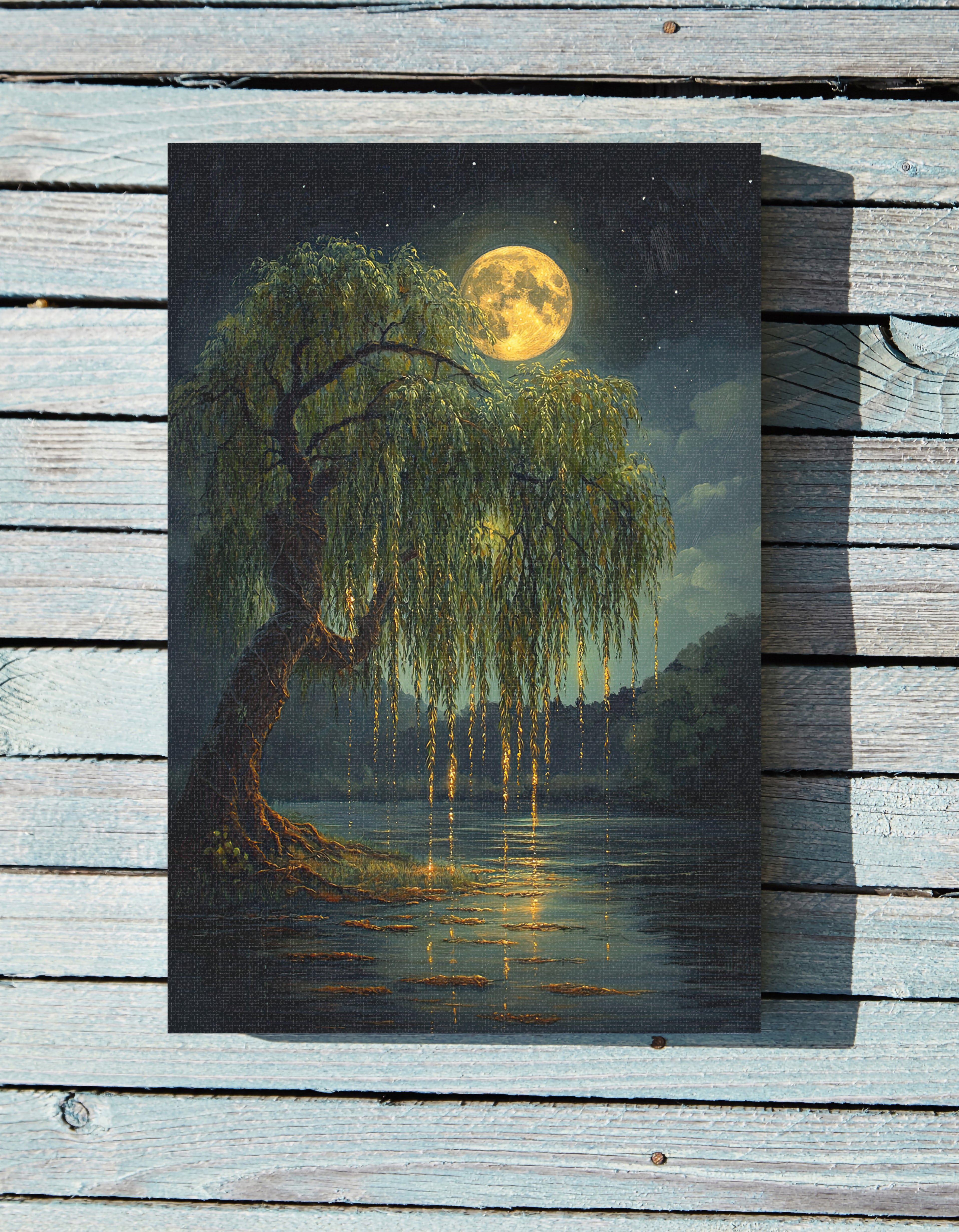 1.25" Matte Canvas - Moonlit Willow Glow