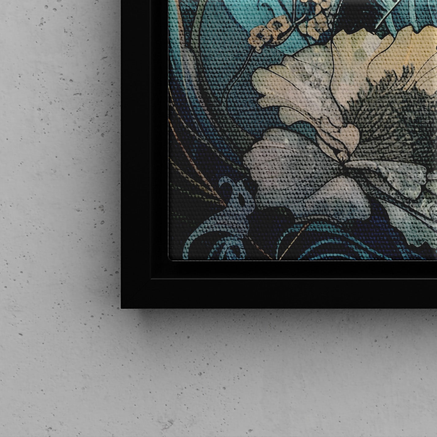 Framed Canvas - Moonrise Humpback Bloom