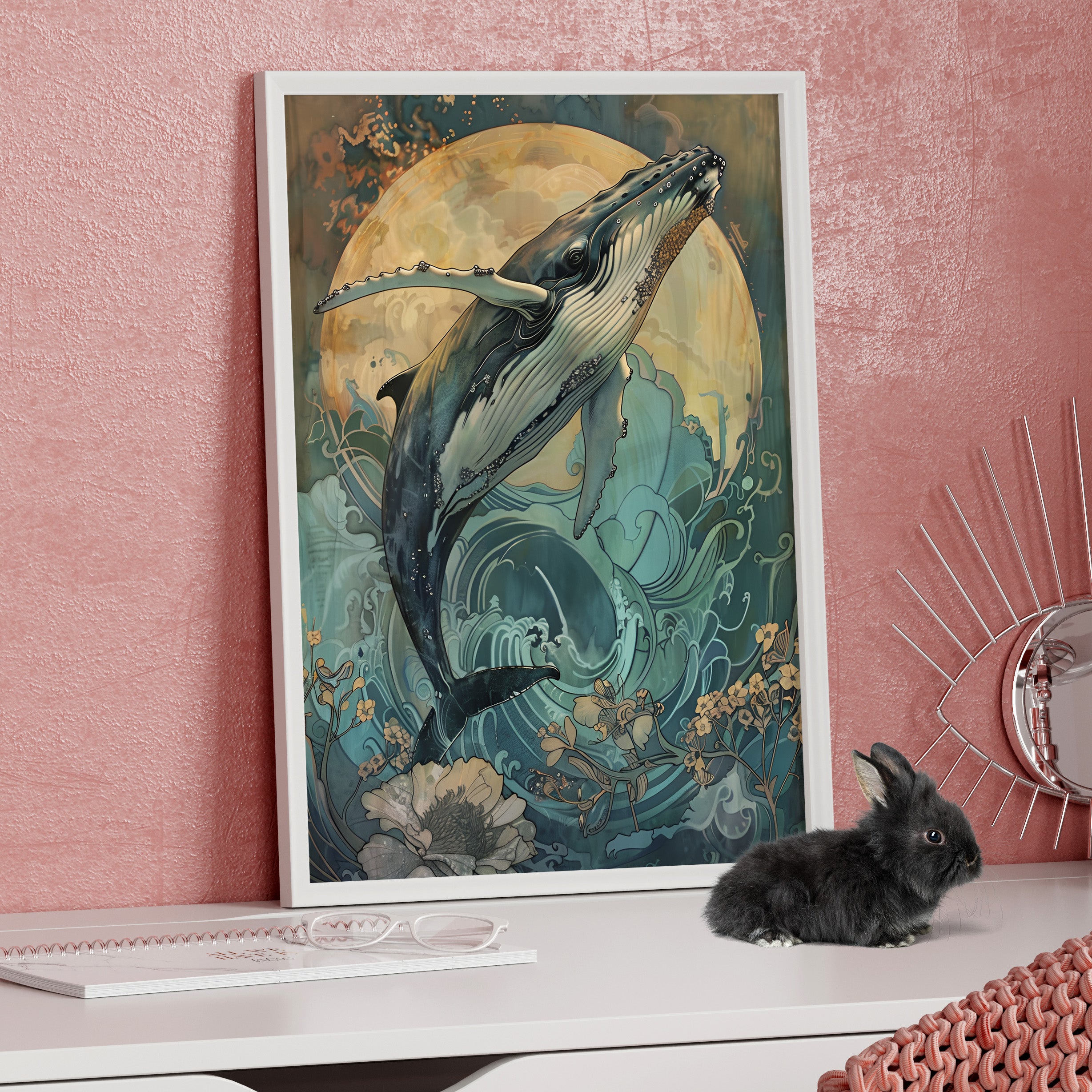 Framed Paper Print - Moonrise Humpback Bloom