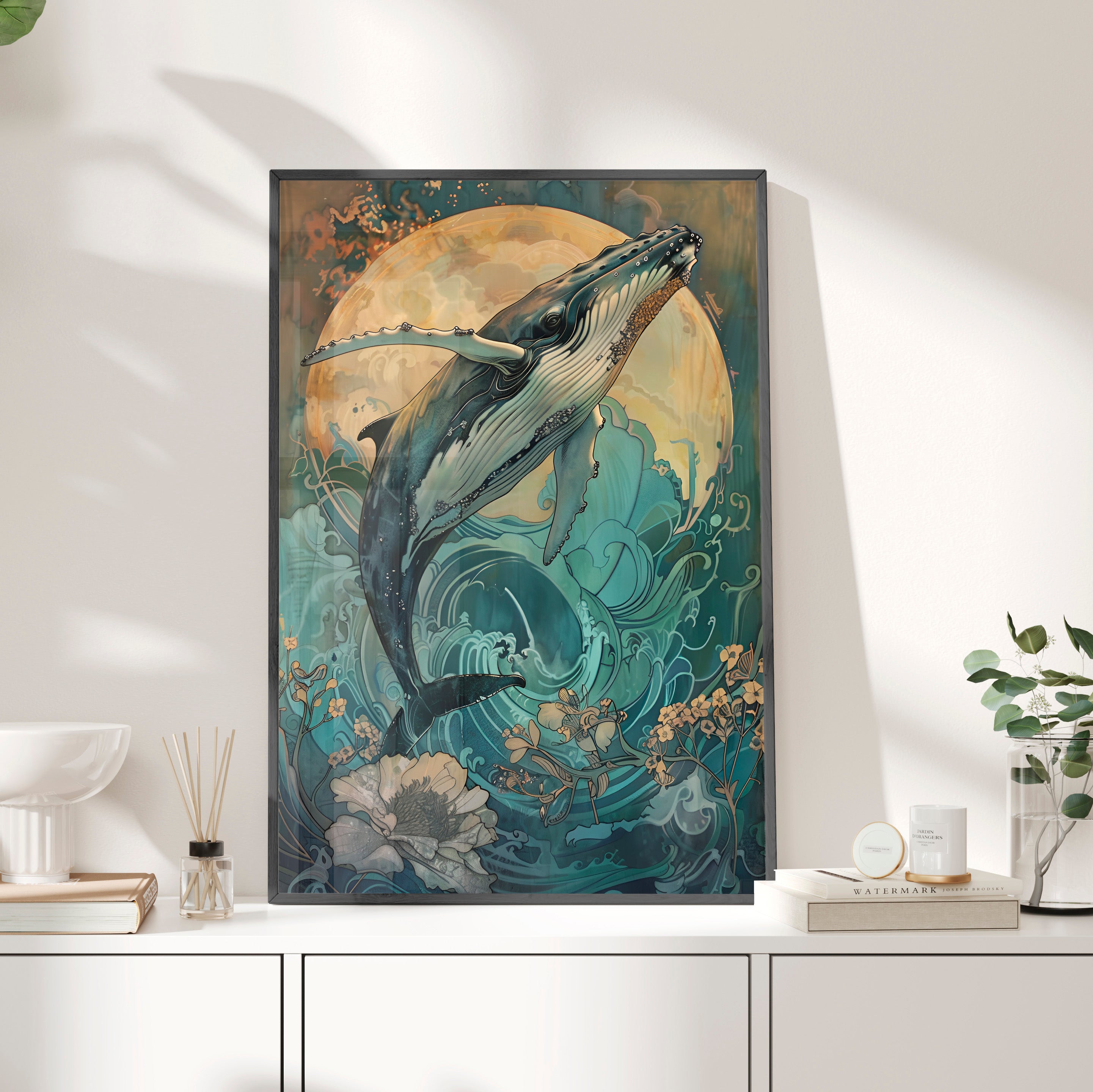 Framed Paper Print - Moonrise Humpback Bloom