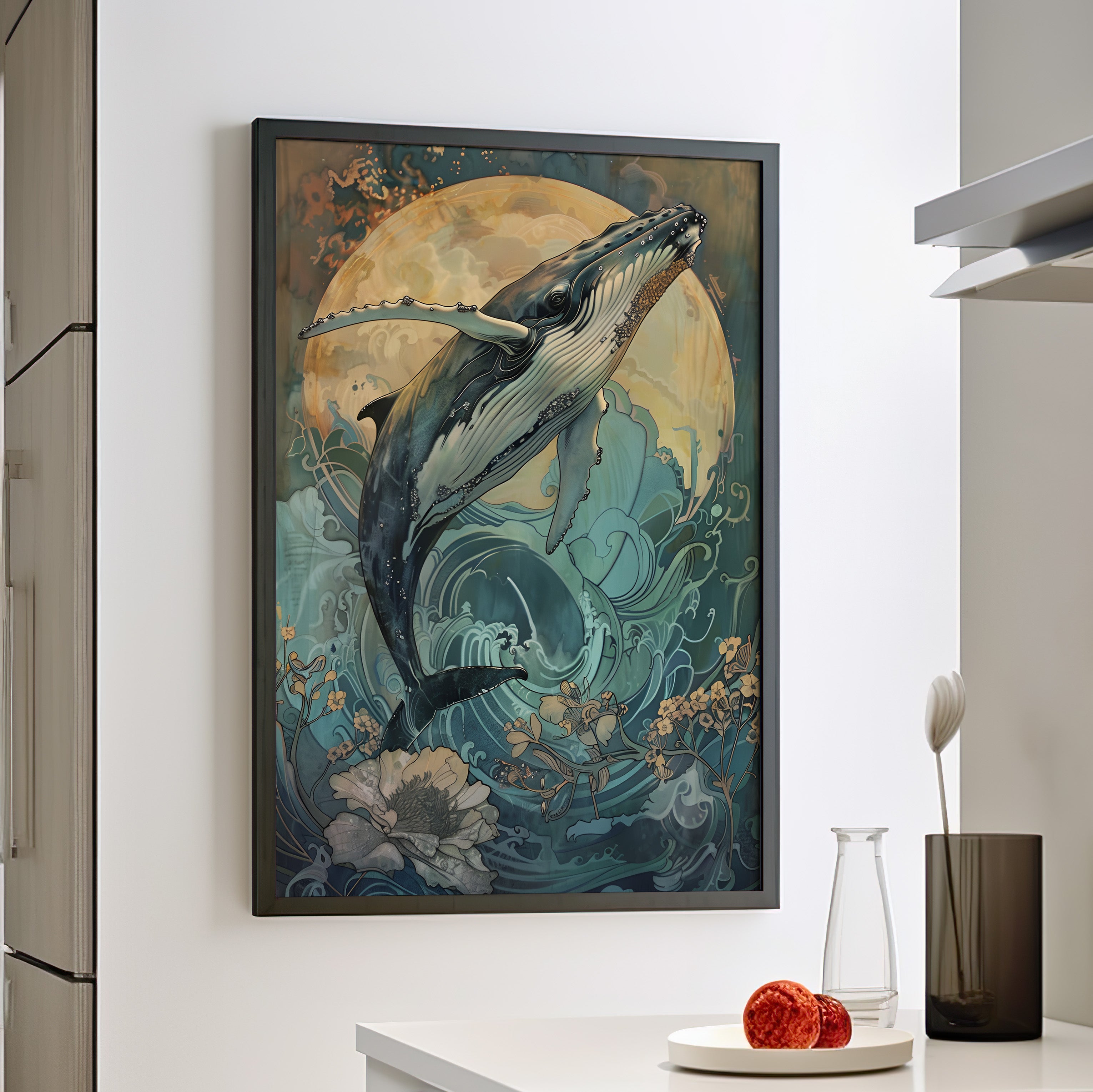 Framed Paper Print - Moonrise Humpback Bloom