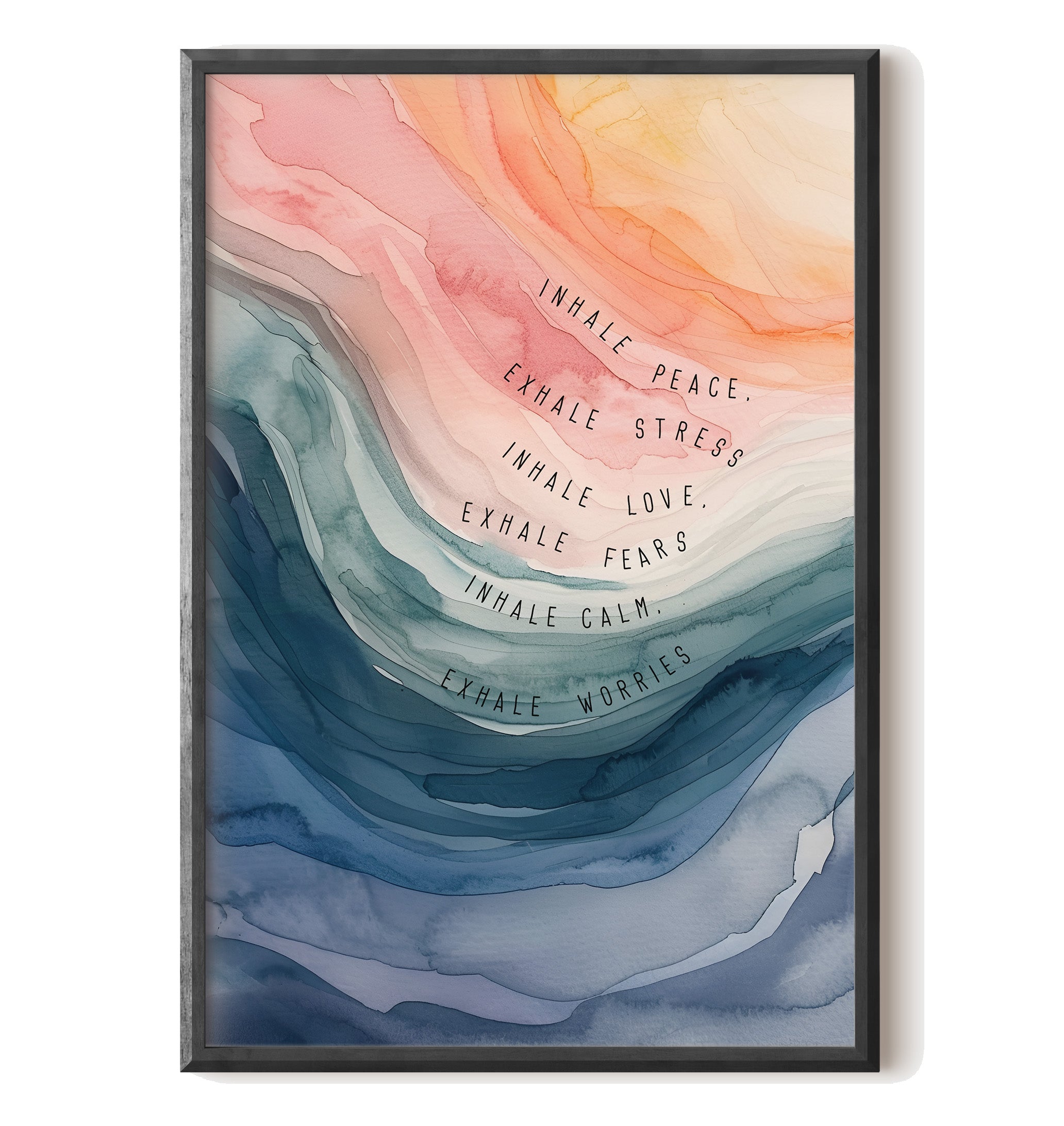 Inhale Exhale Watercolor Calm