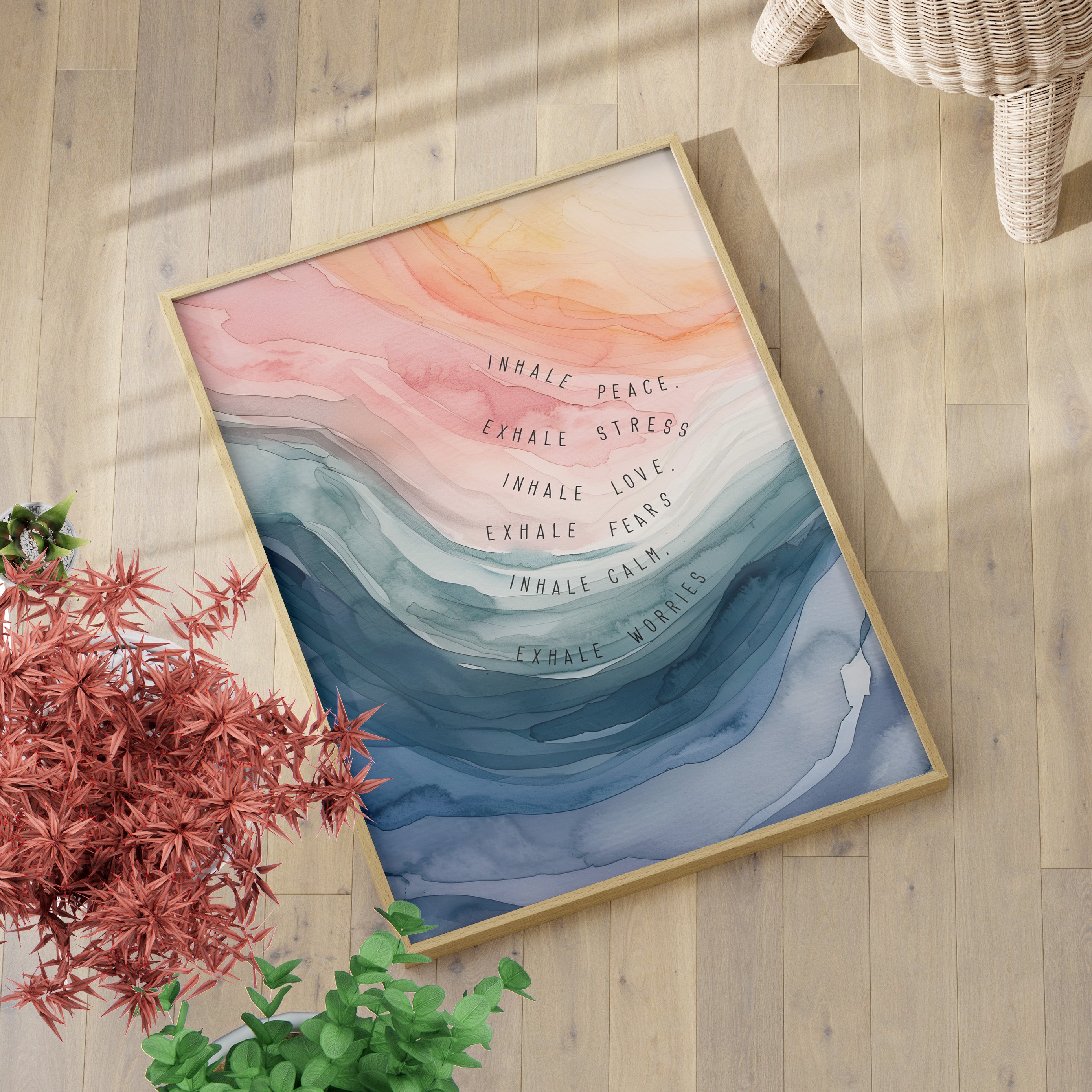 Inhale Exhale Watercolor Calm