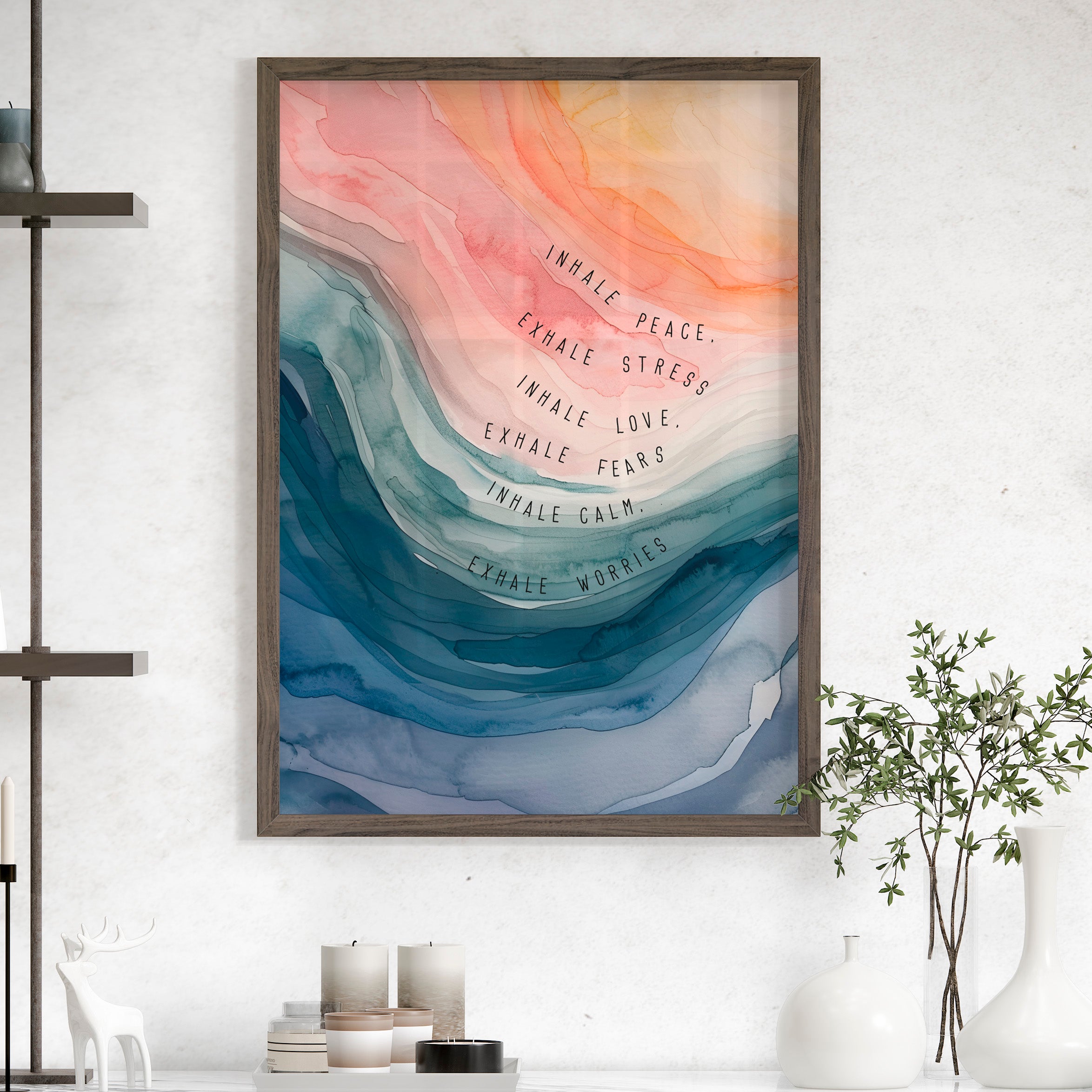 Inhale Exhale Watercolor Calm