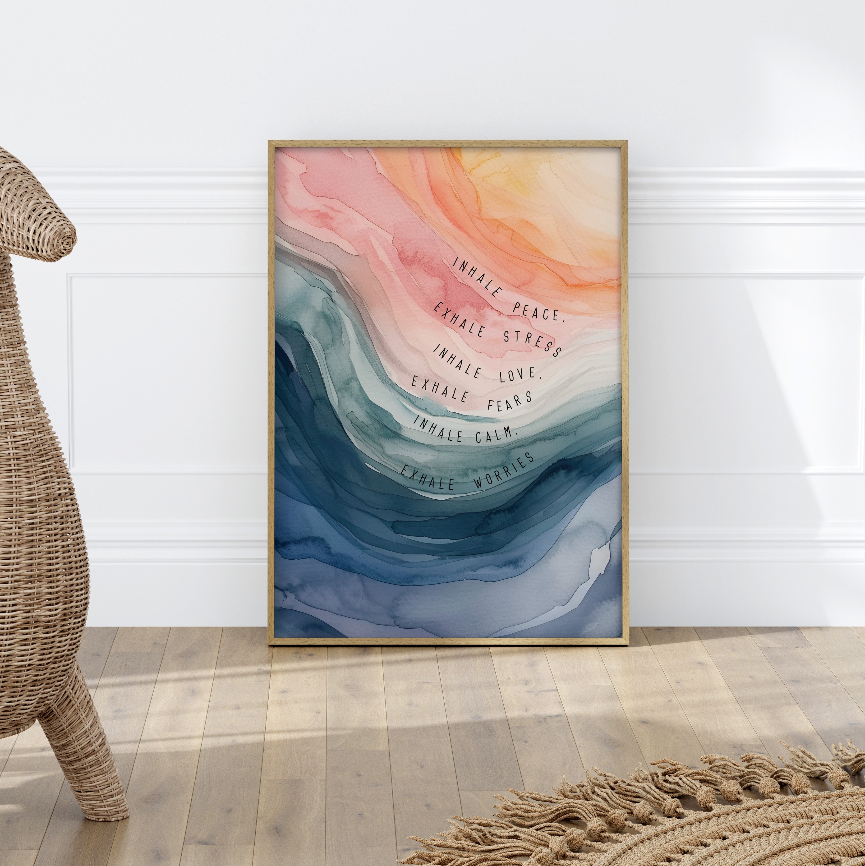 Inhale Exhale Watercolor Calm