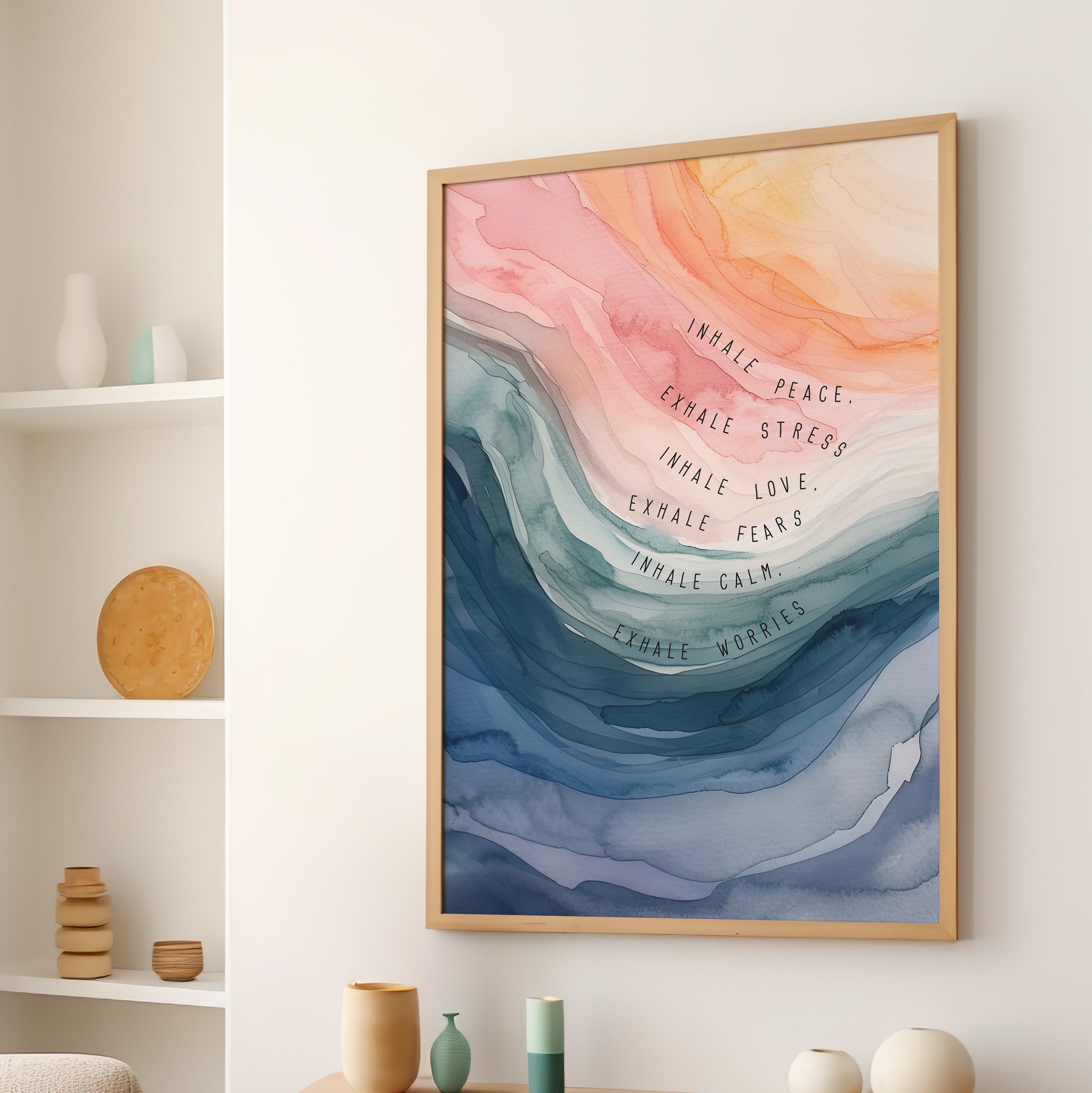 Inhale Exhale Watercolor Calm