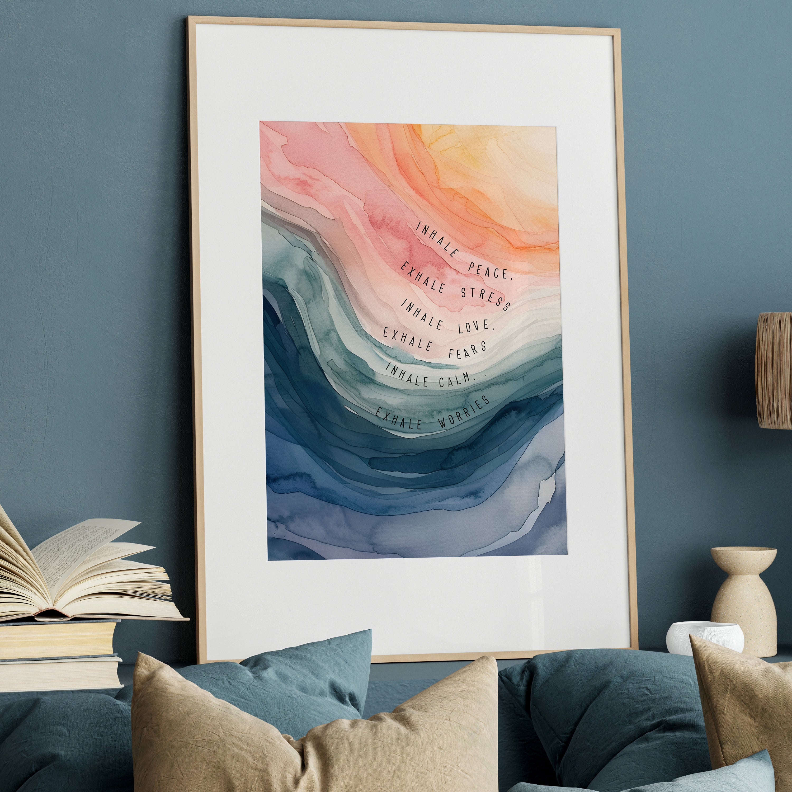 Inhale Exhale Watercolor Calm