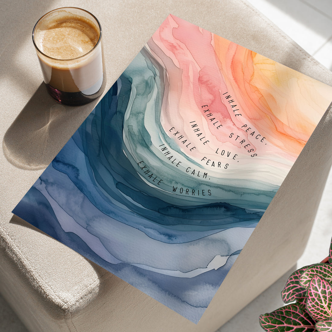 Inhale Exhale Watercolor Calm