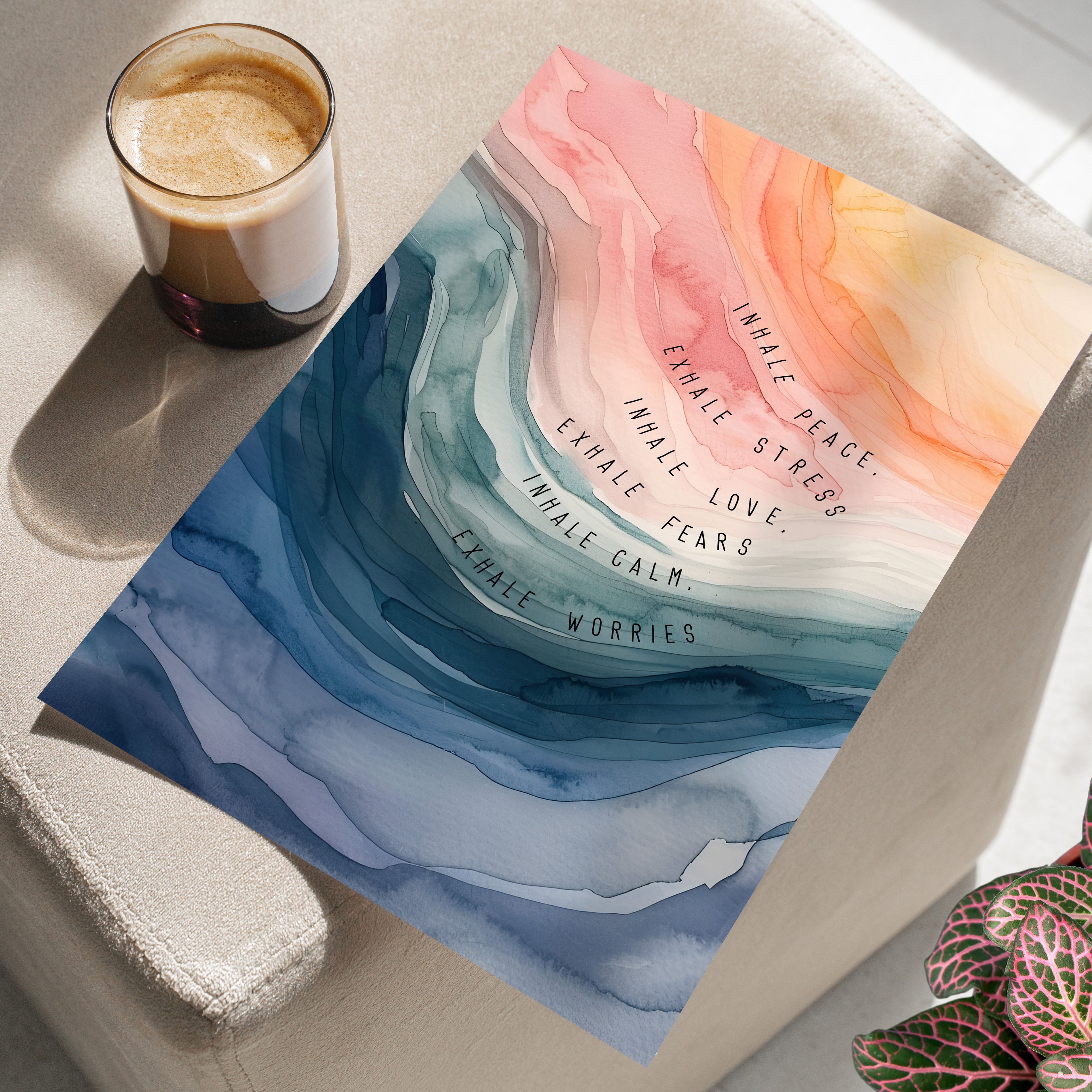 Inhale Exhale Watercolor Calm