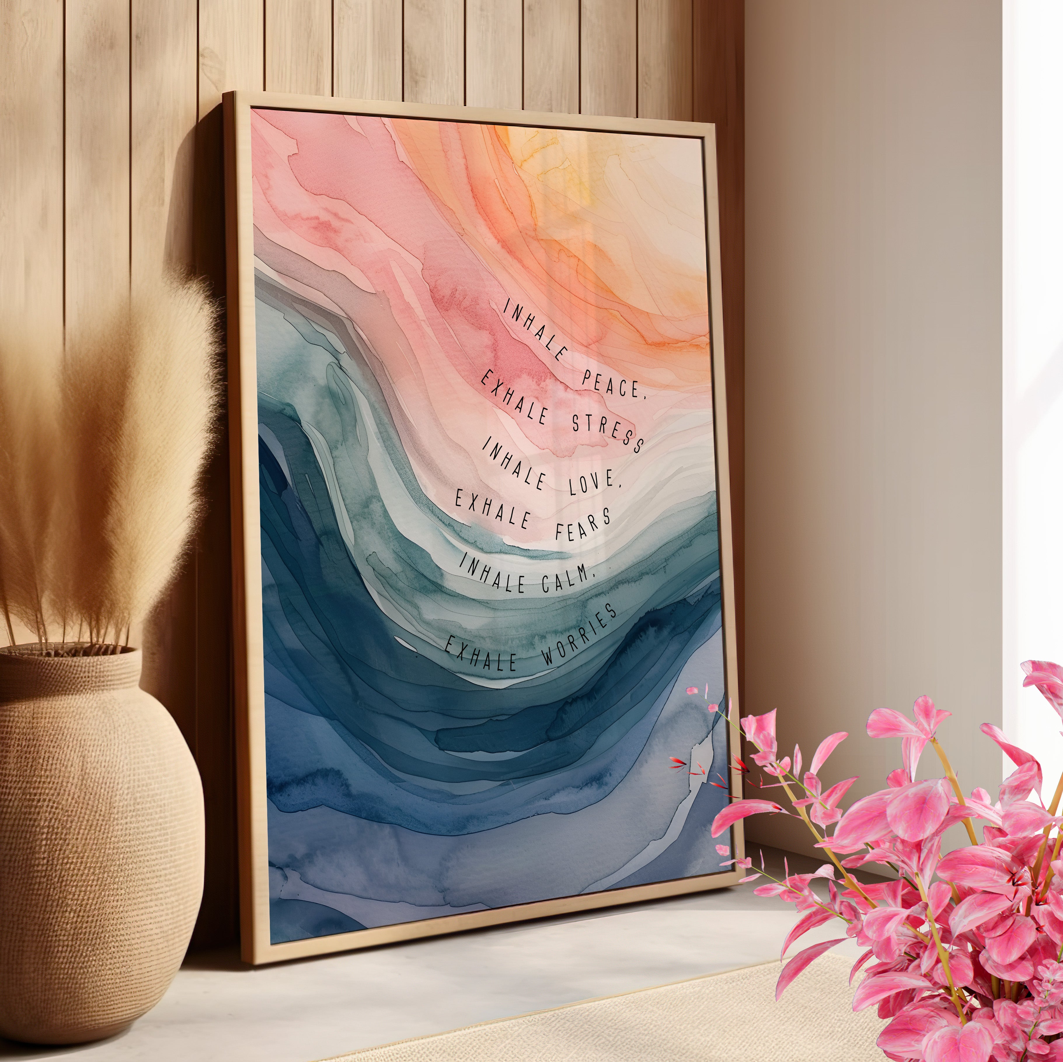 Inhale Exhale Watercolor Calm