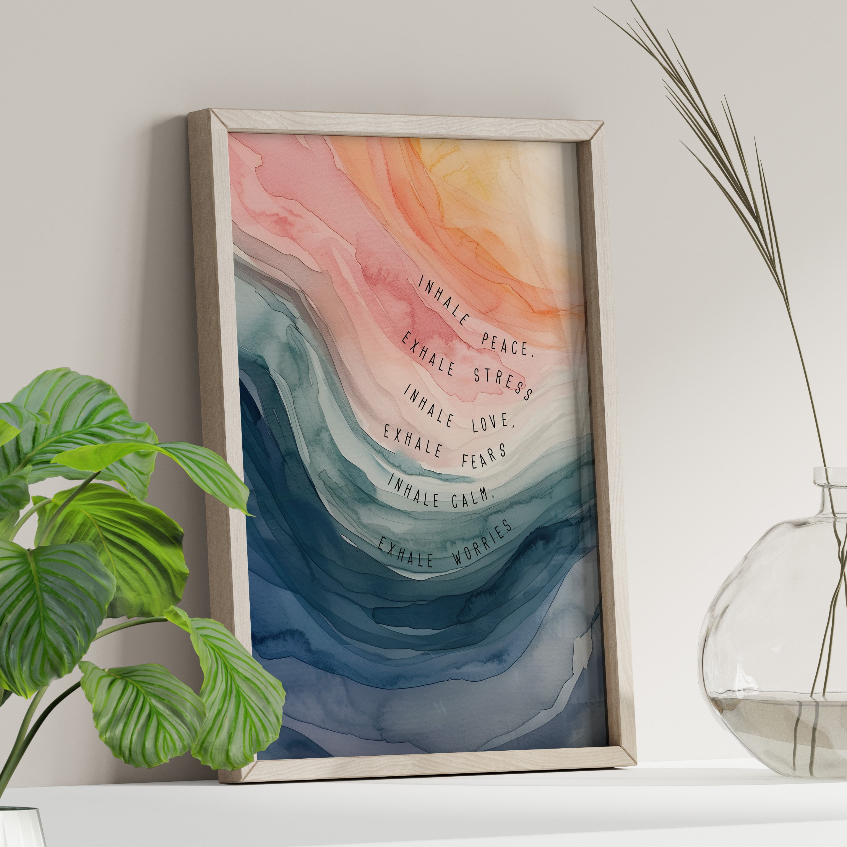 Inhale Exhale Watercolor Calm