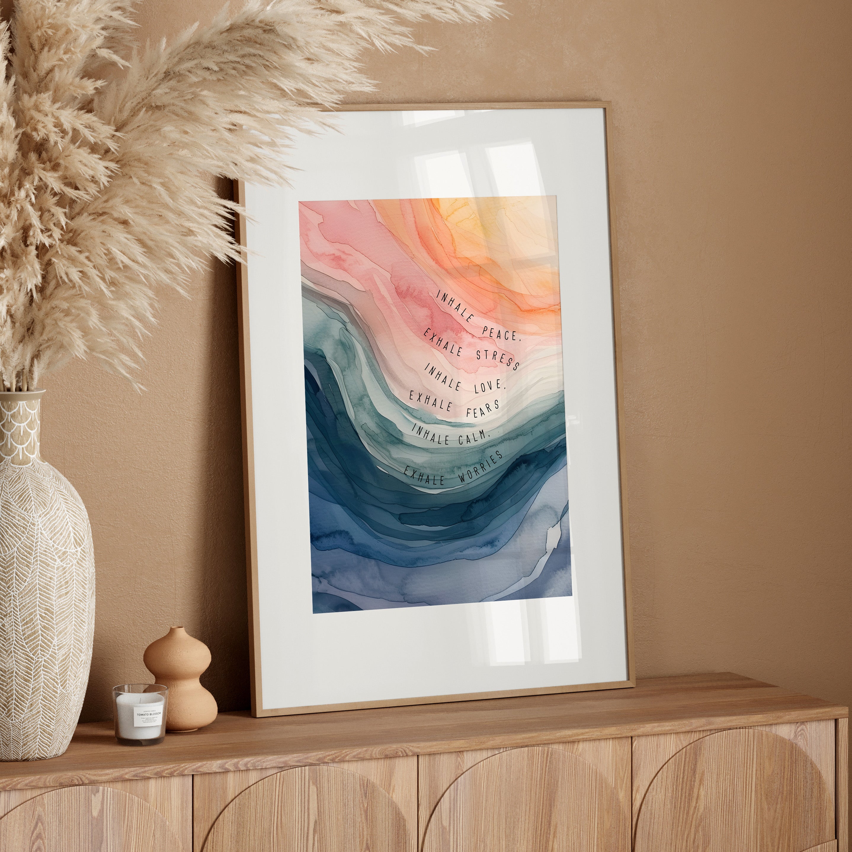 Inhale Exhale Watercolor Calm