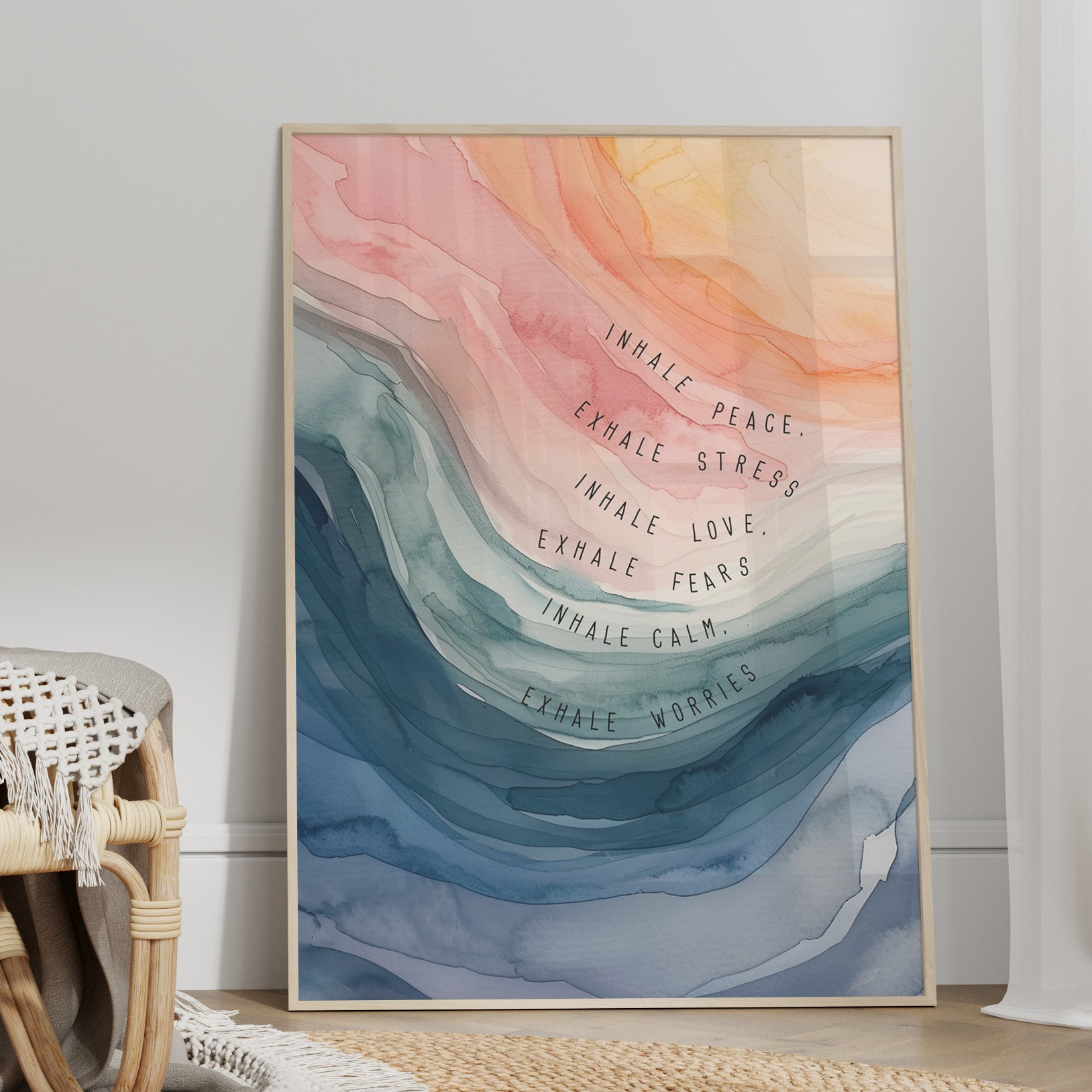 Inhale Exhale Watercolor Calm