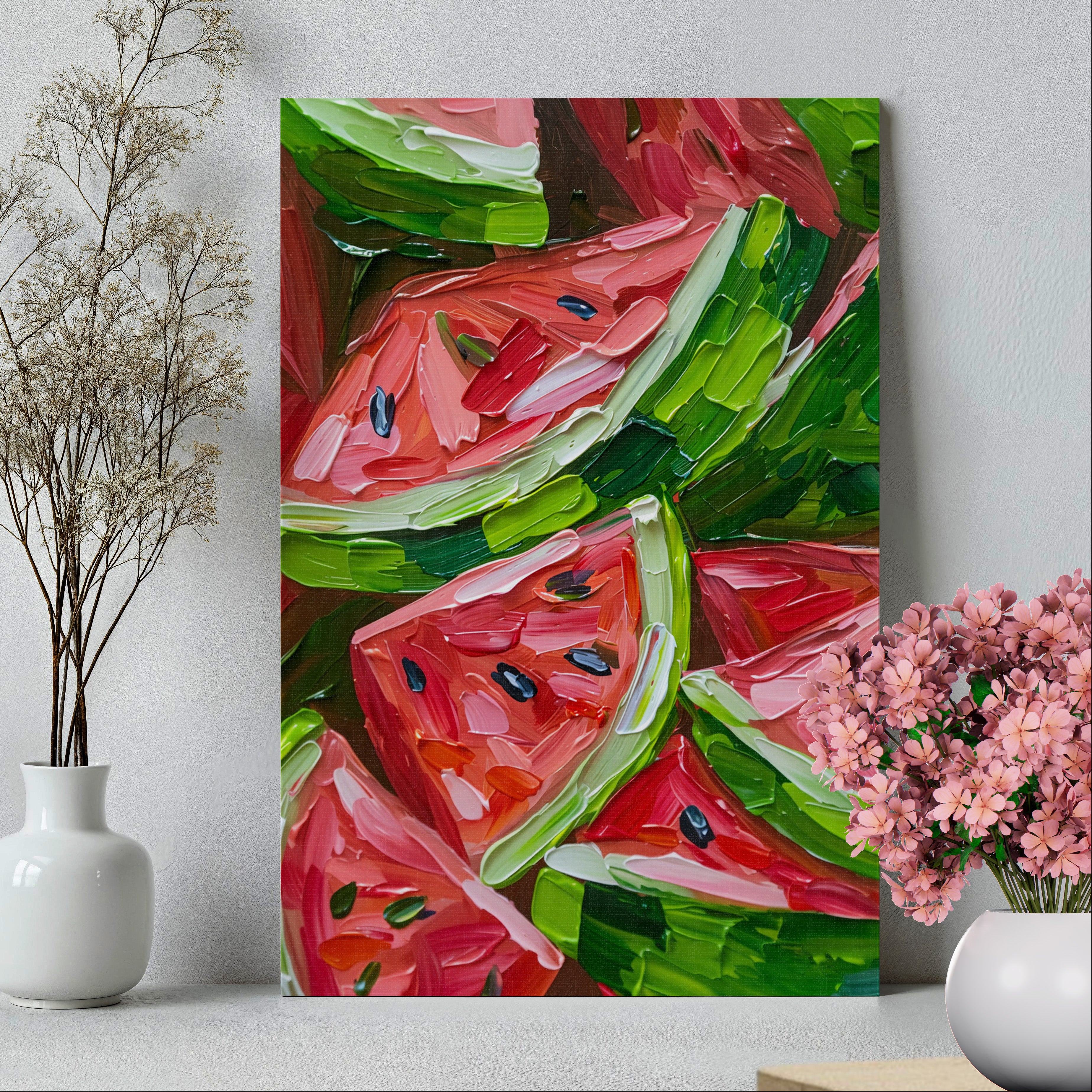 .75" Matte Canvas - Juicy Watermelon Slices
