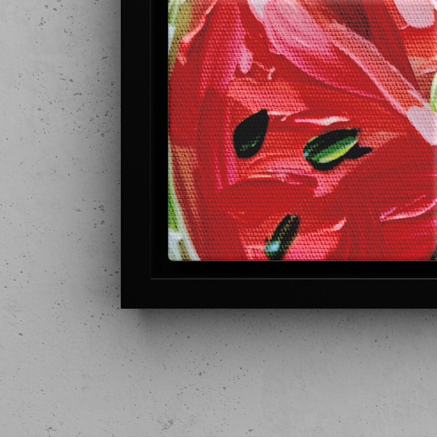 Framed Canvas - Juicy Watermelon Slices