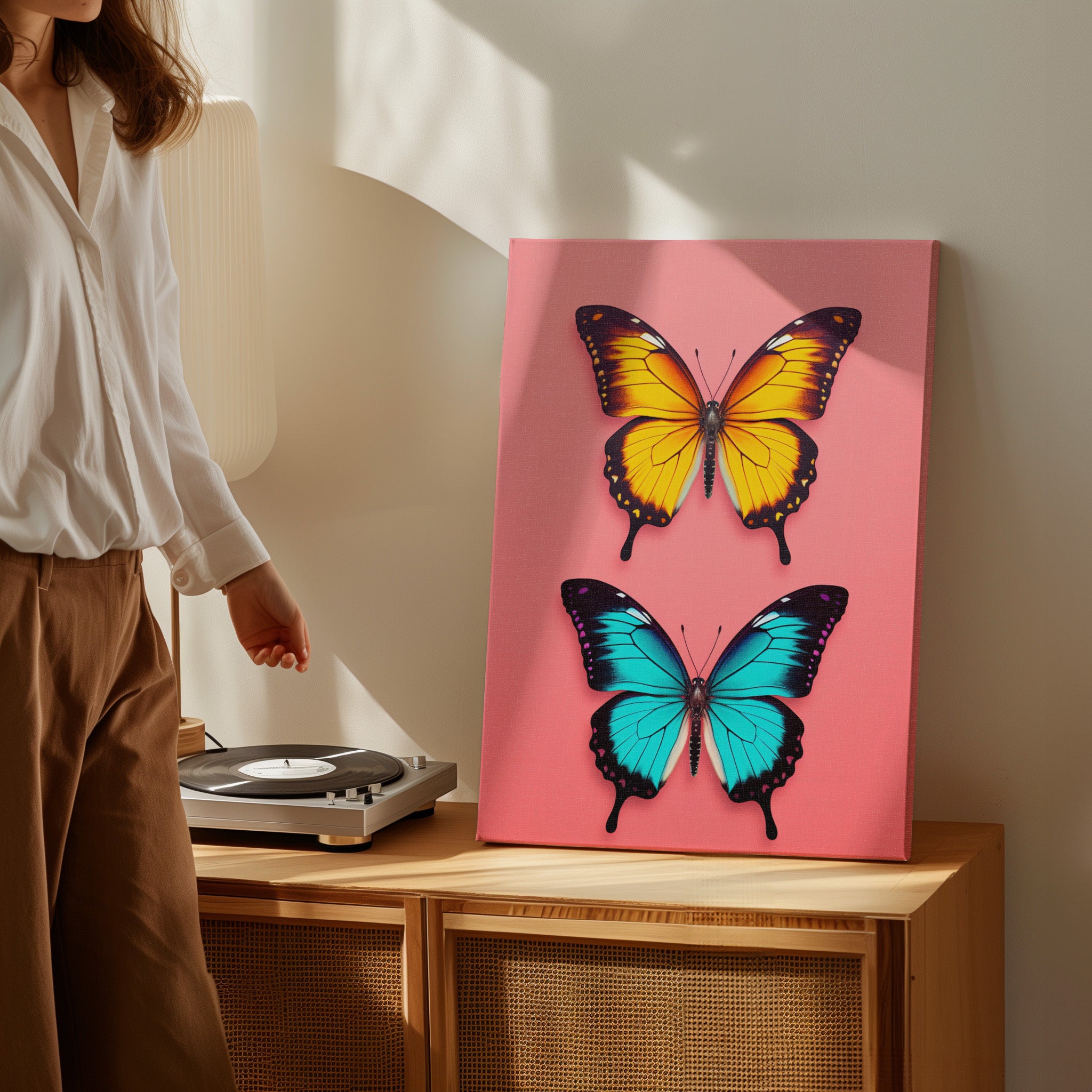 .75" Matte Canvas - Dueling Butterflies Wonder