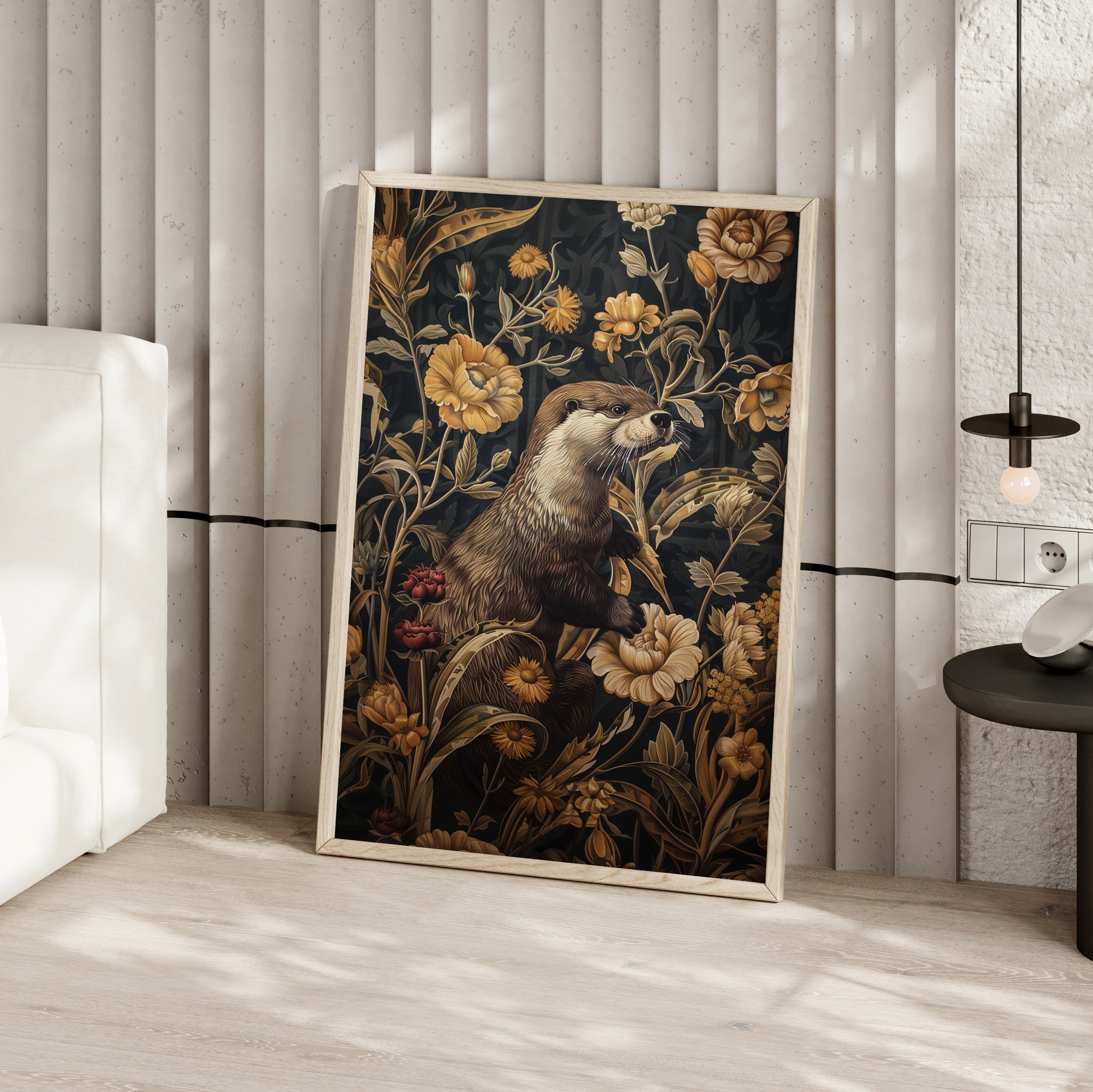 Otter in Floral Paradise