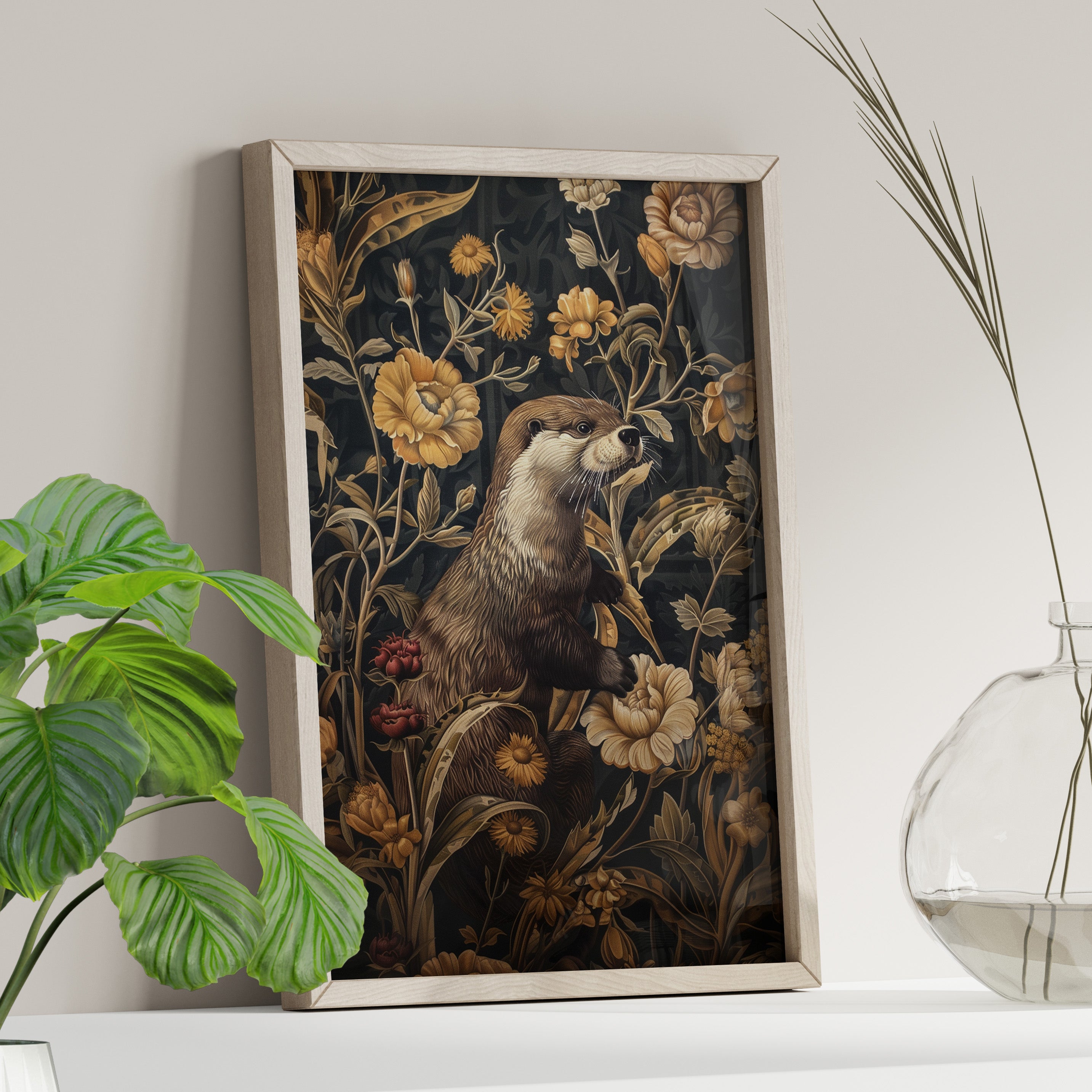 Otter in Floral Paradise