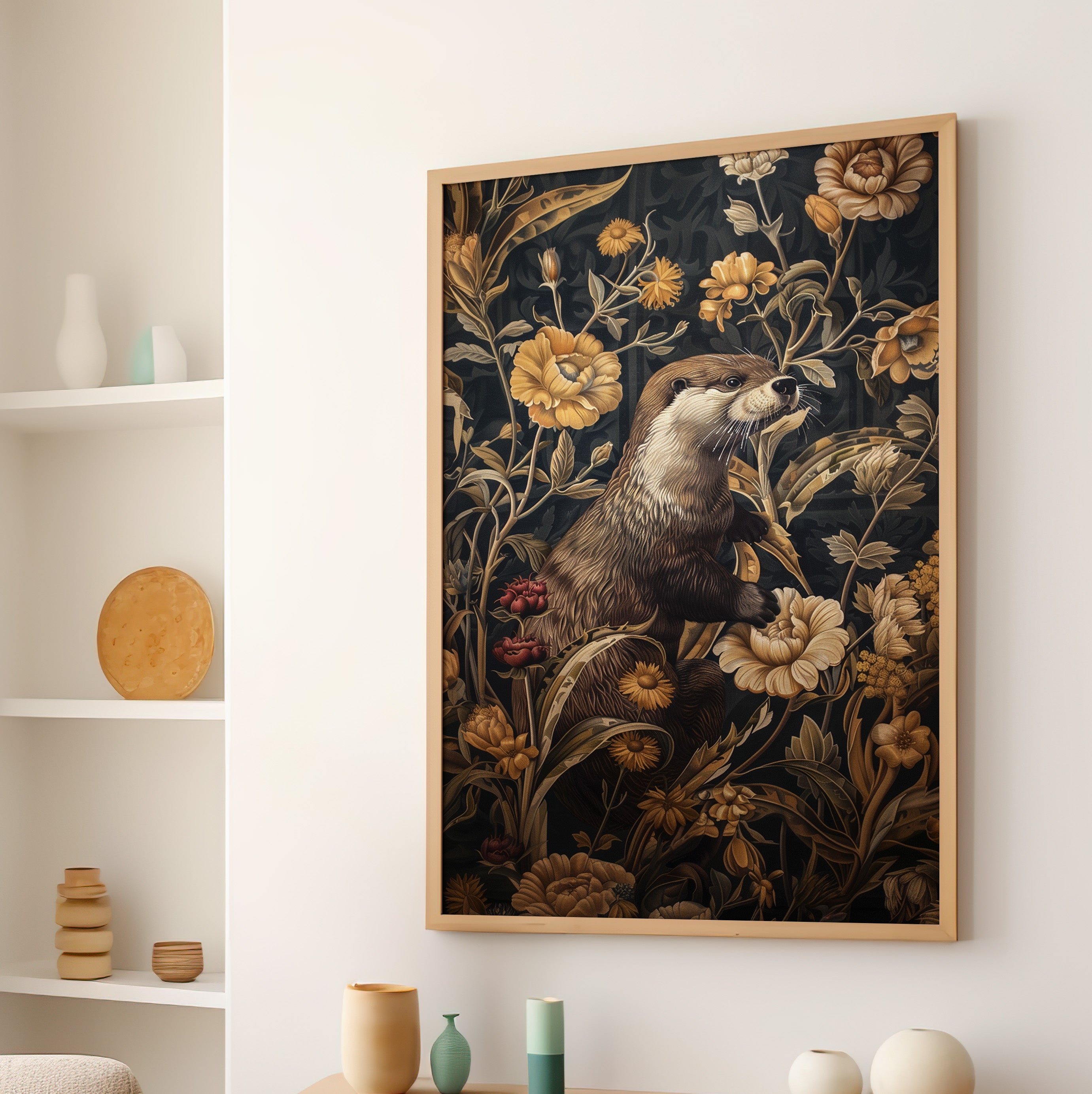 Otter in Floral Paradise