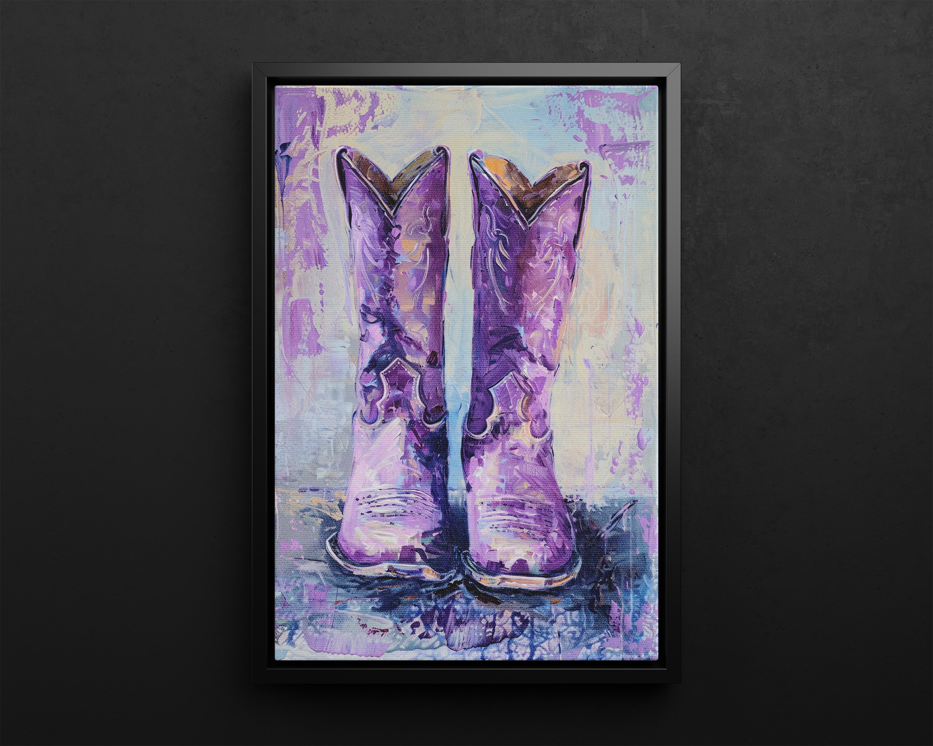 Framed Canvas - Violet Cowgirl Spirit