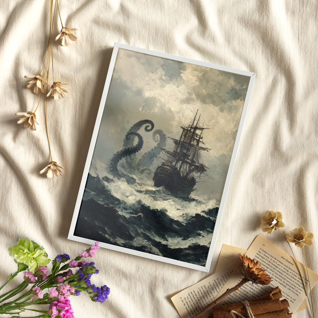 Framed Paper Print - Into the Kraken’s Wake