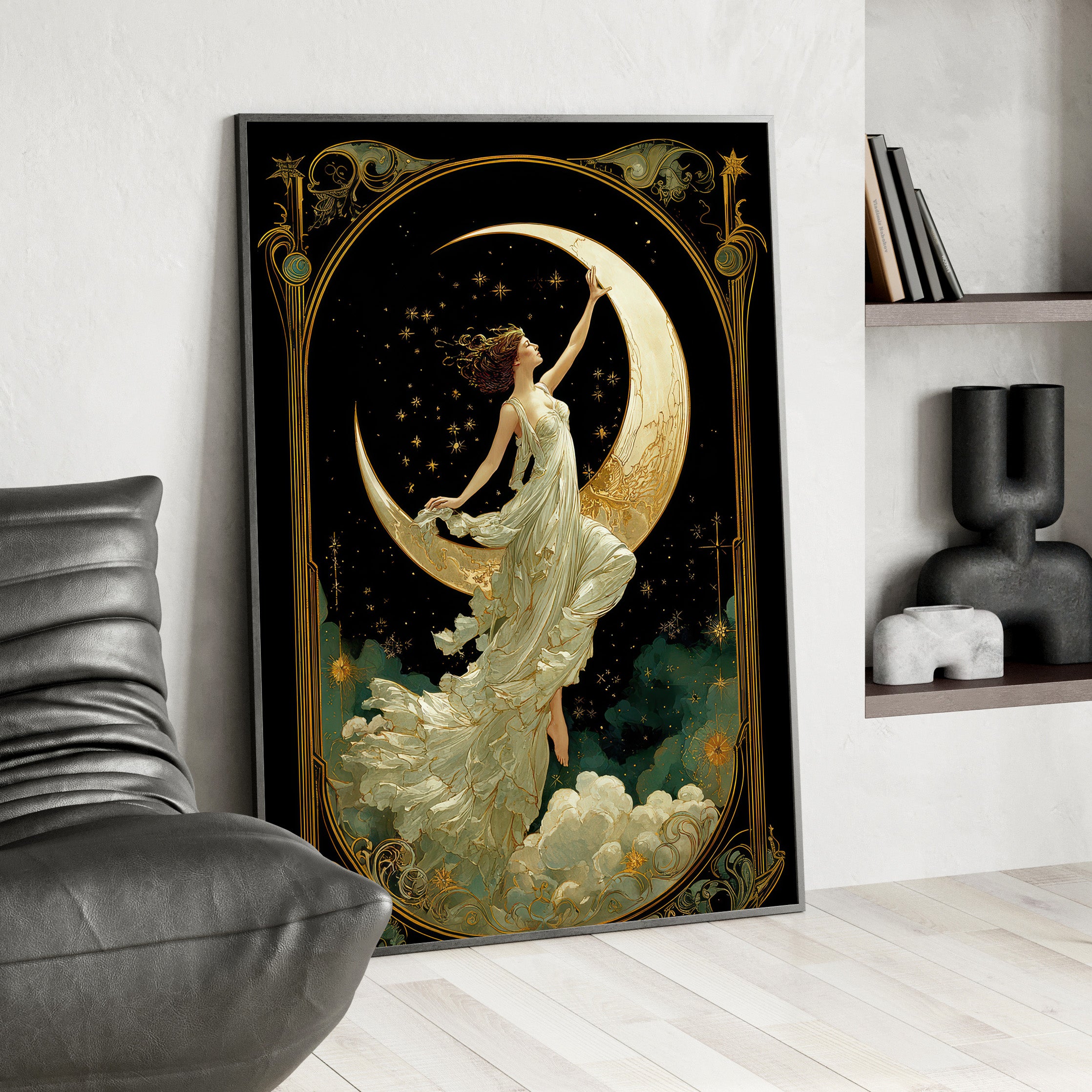 Framed Paper Print - Moon Goddess Ascending