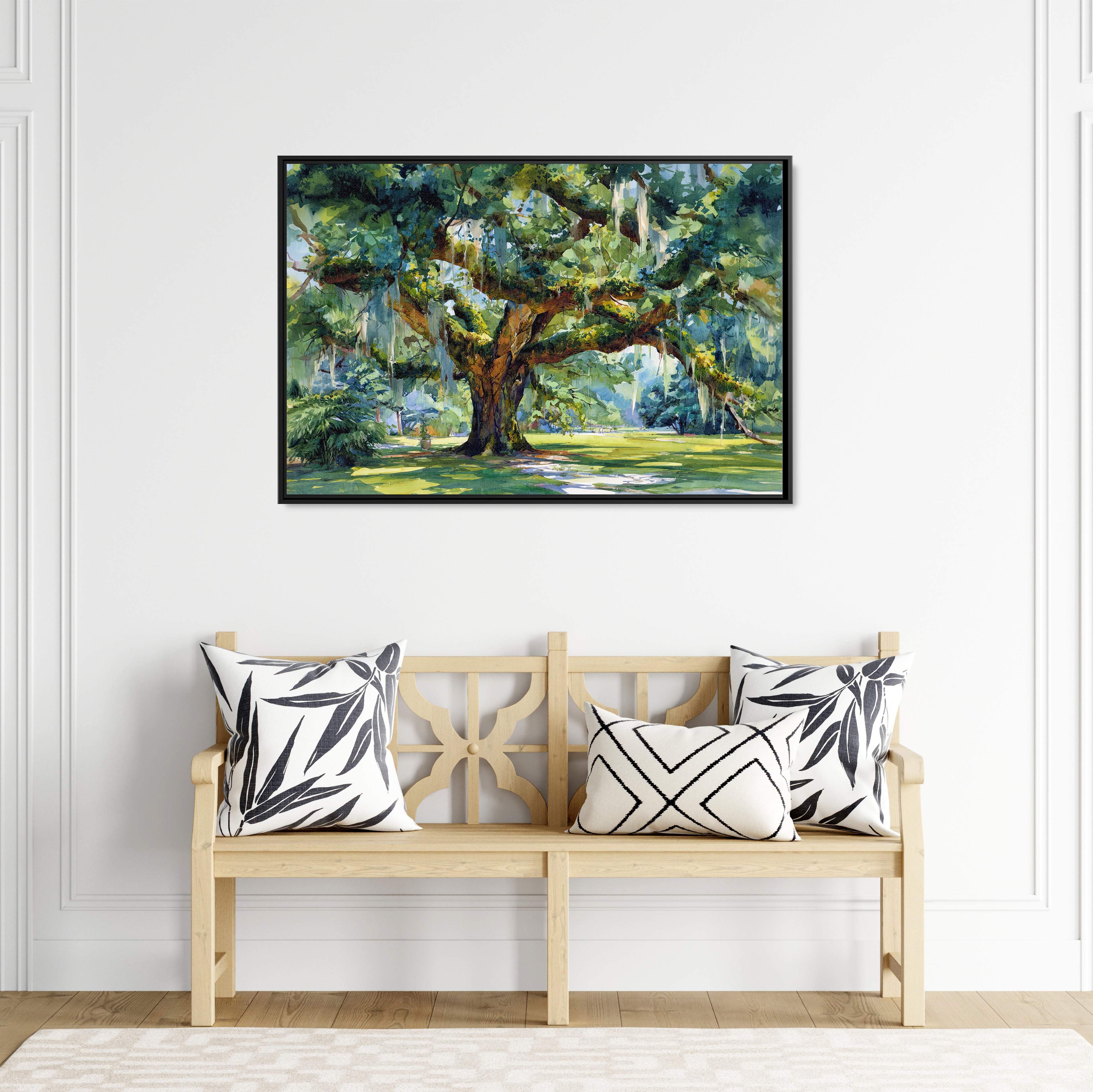 Framed Canvas - Whispering Southern Live Oak