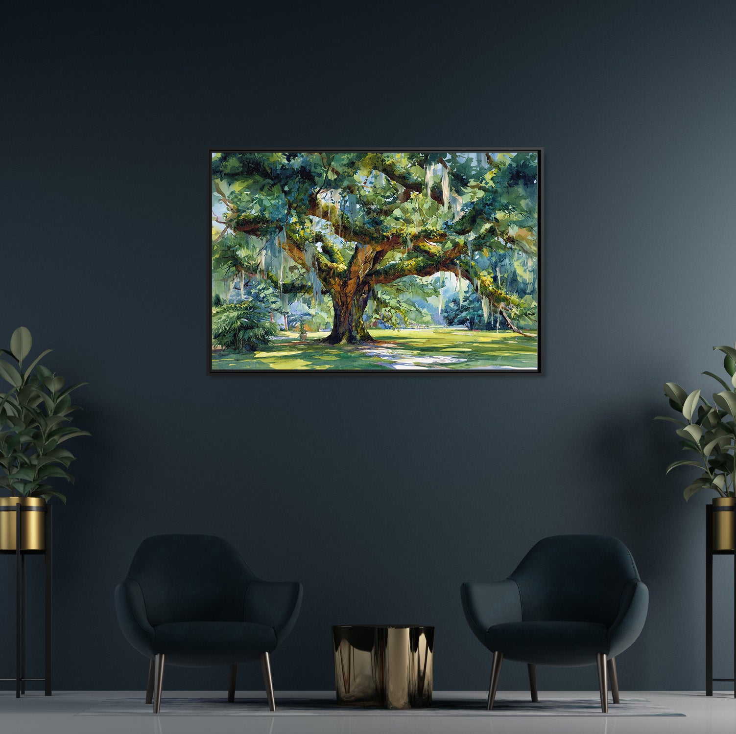 Framed Canvas - Whispering Southern Live Oak