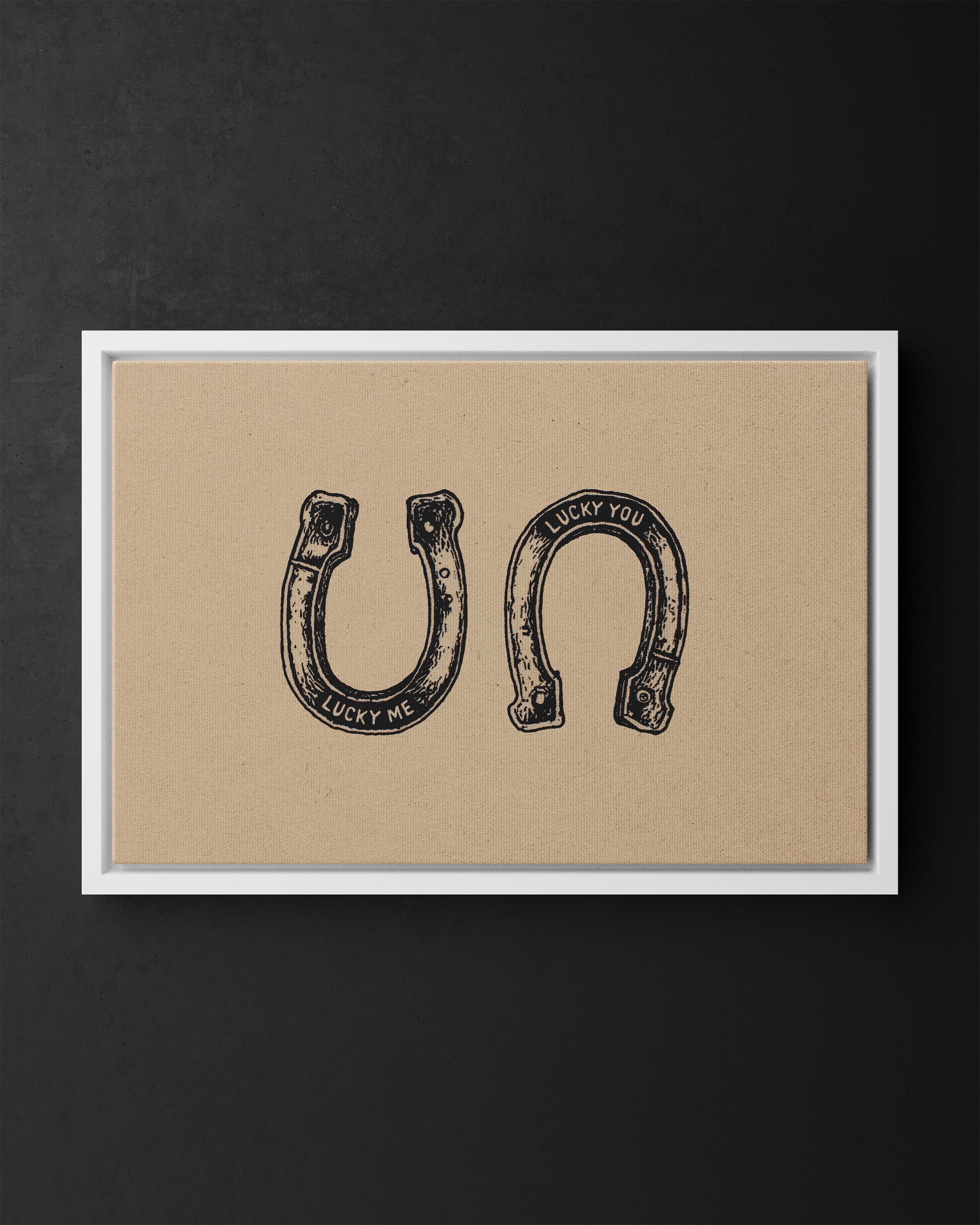 Framed Canvas - Lucky Me Lucky You Horseshoes