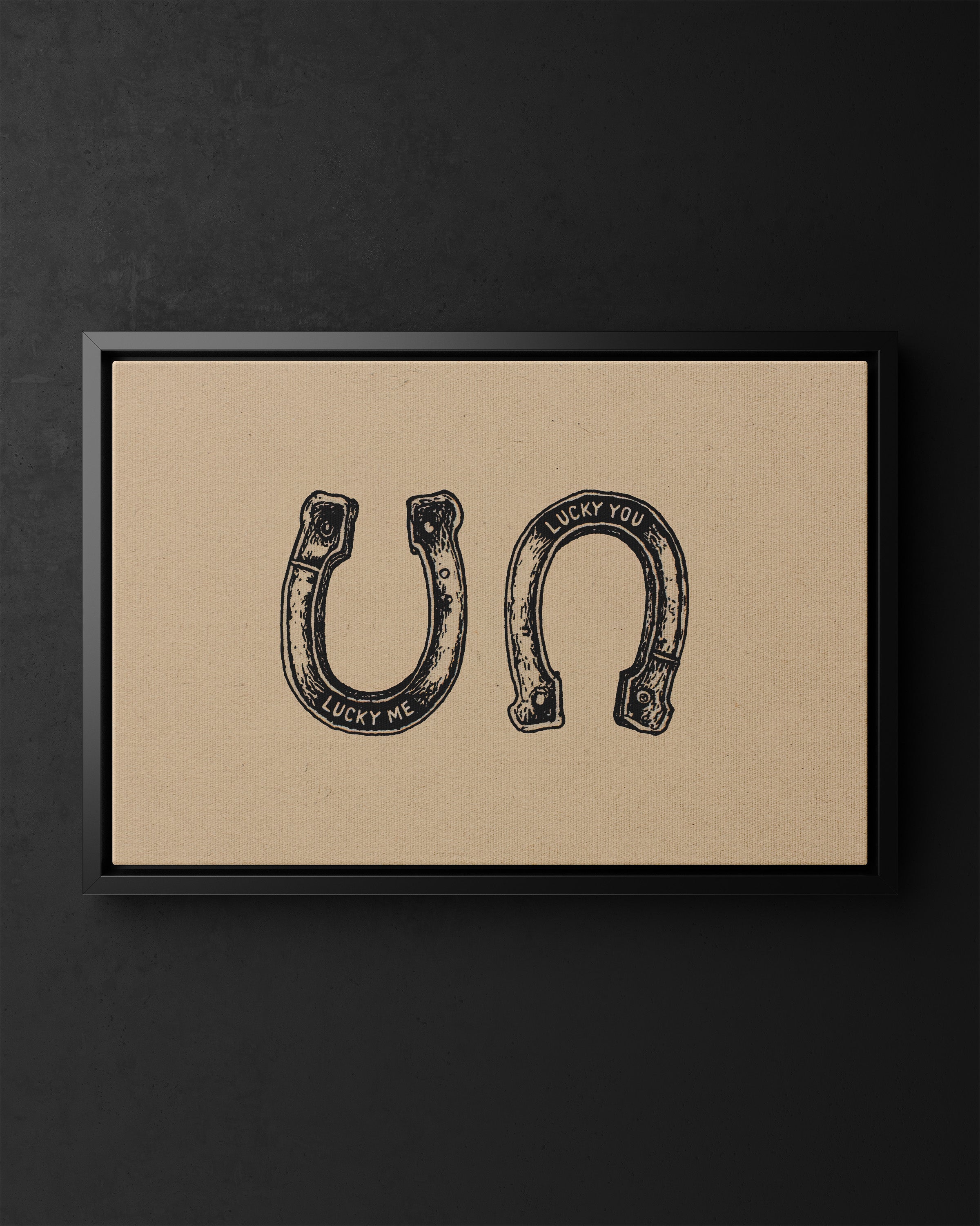 Framed Canvas - Lucky Me Lucky You Horseshoes