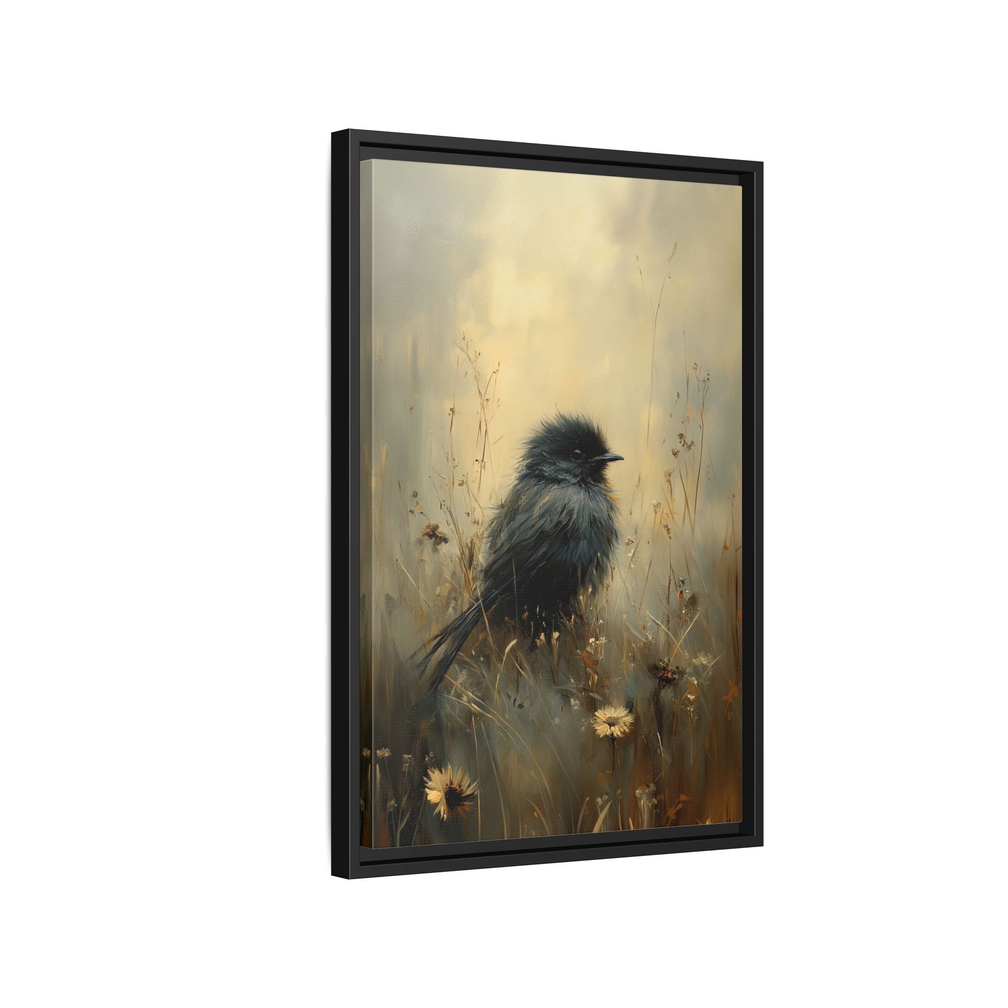 Framed Canvas - Golden Meadow Bird