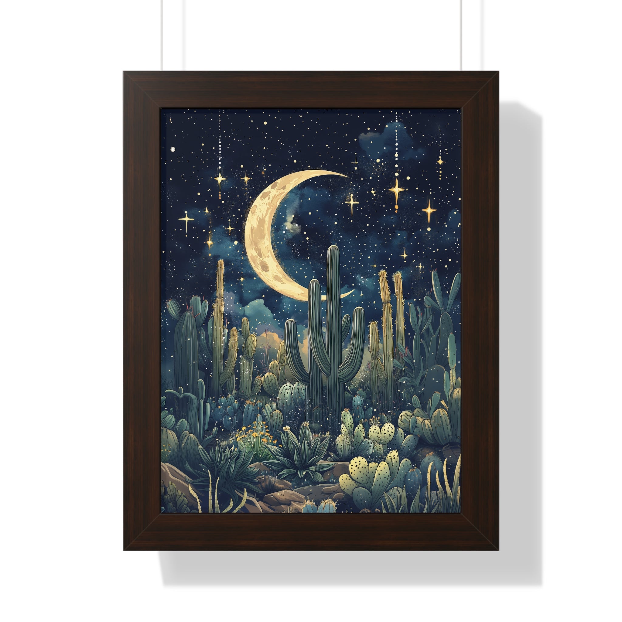 Framed Paper Print - Dreamy Desert Night