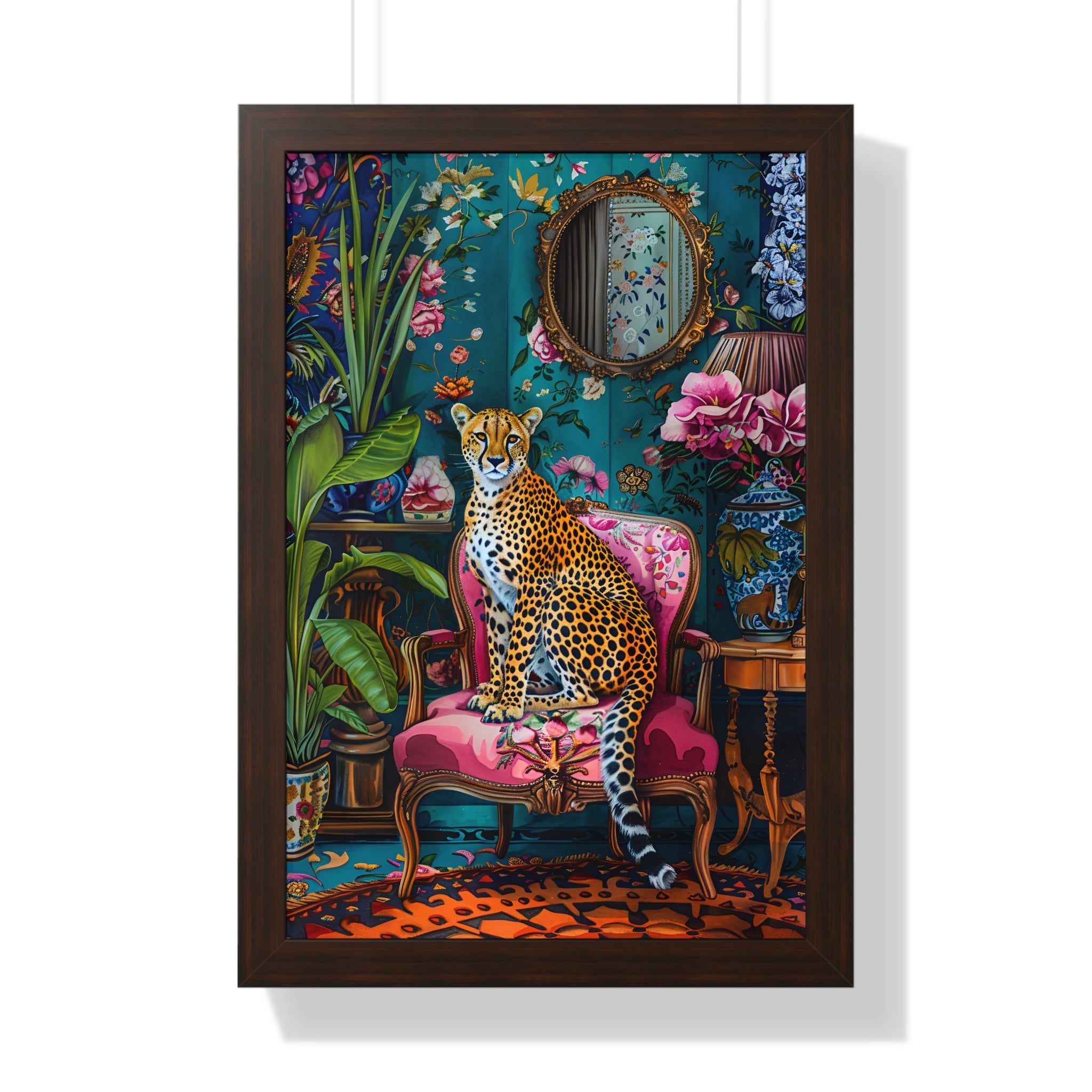 Framed Paper Print - Regal Cheetah Reverie