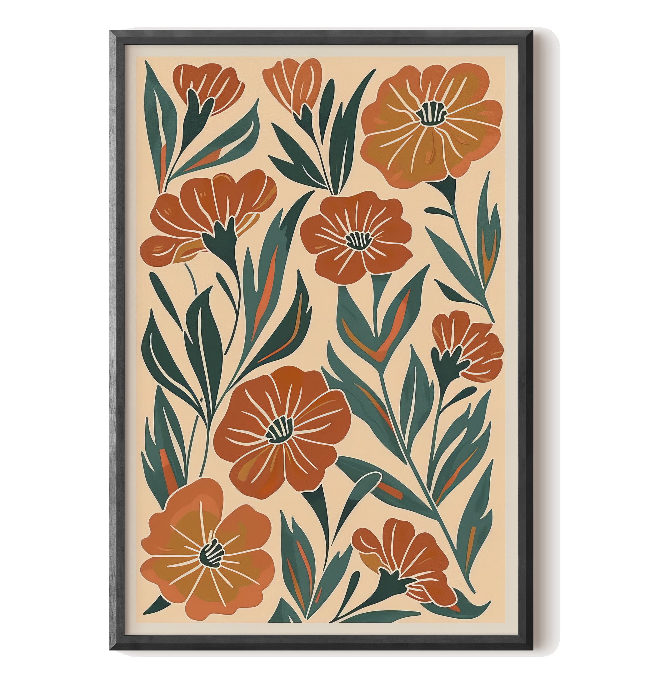 Burnt Orange Boho Blossoms