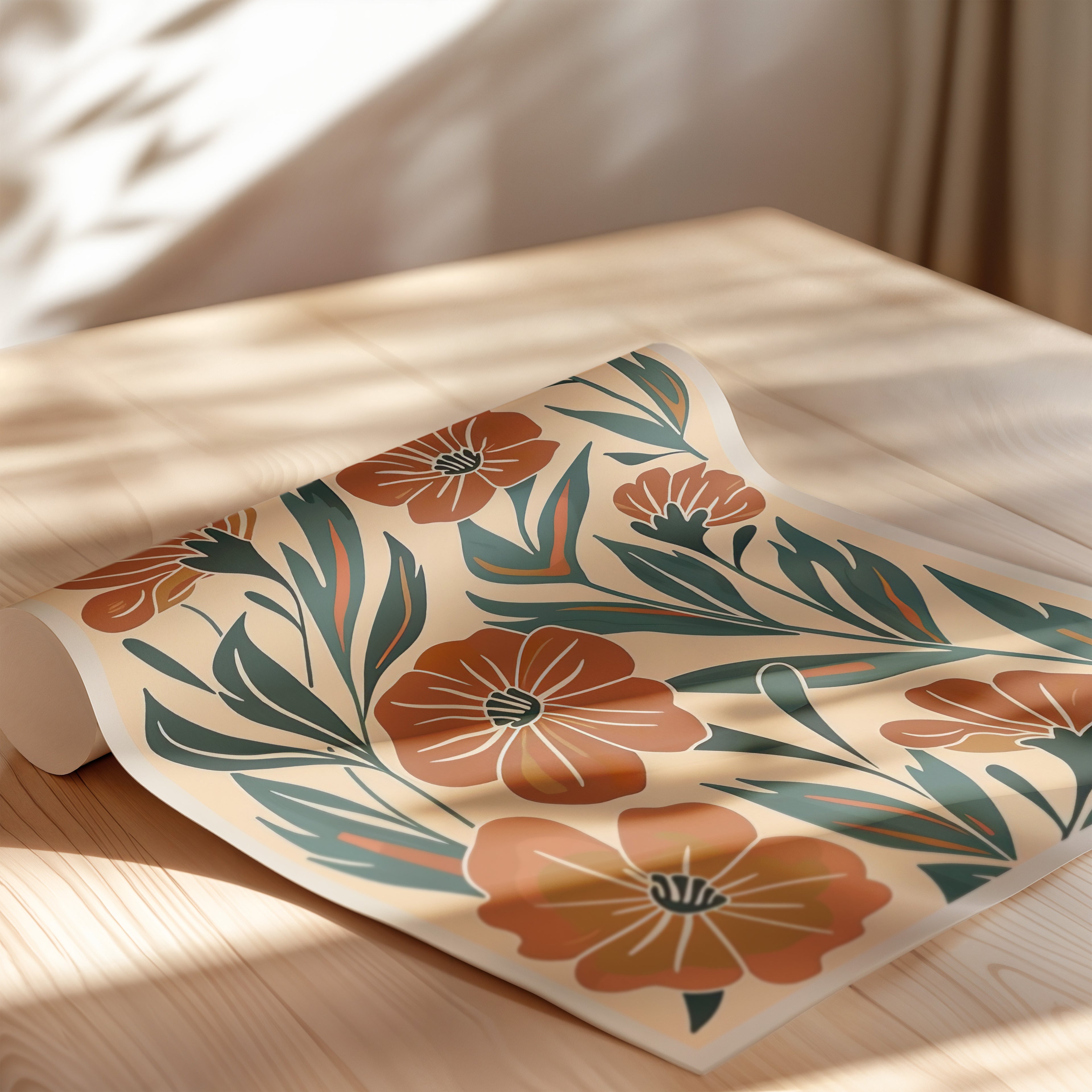 Burnt Orange Boho Blossoms