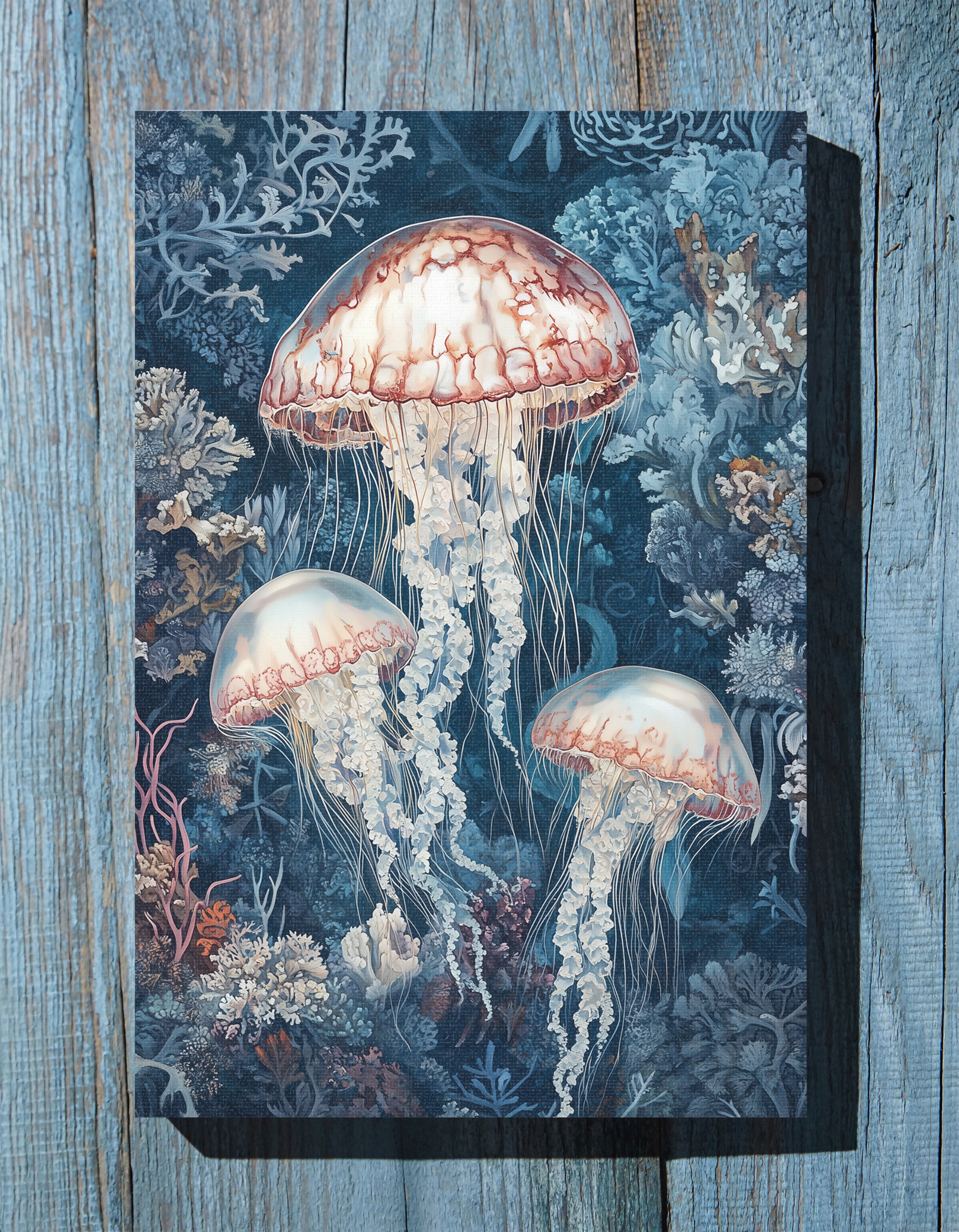 .75" Matte Canvas - Ethereal Ocean Jellyfish