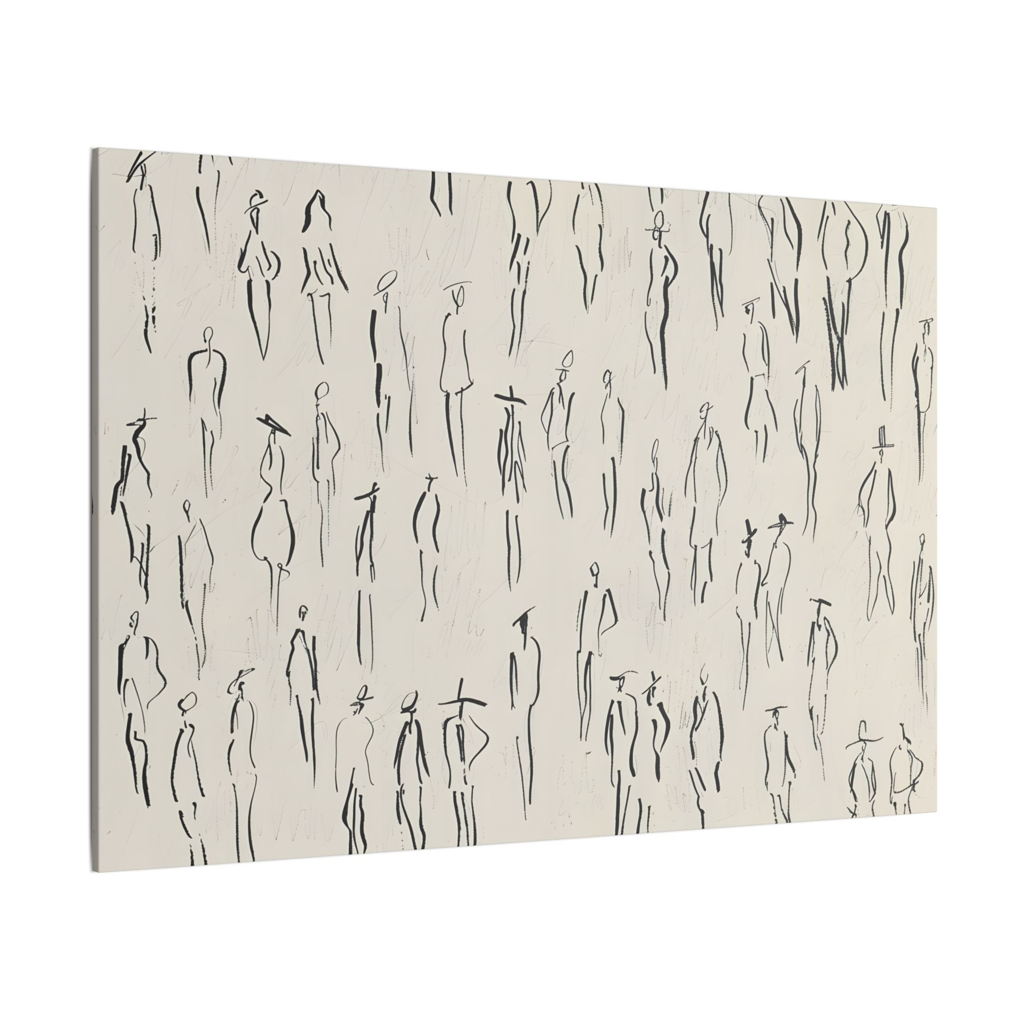 .75" Matte Canvas - Crowd in Motion Linework