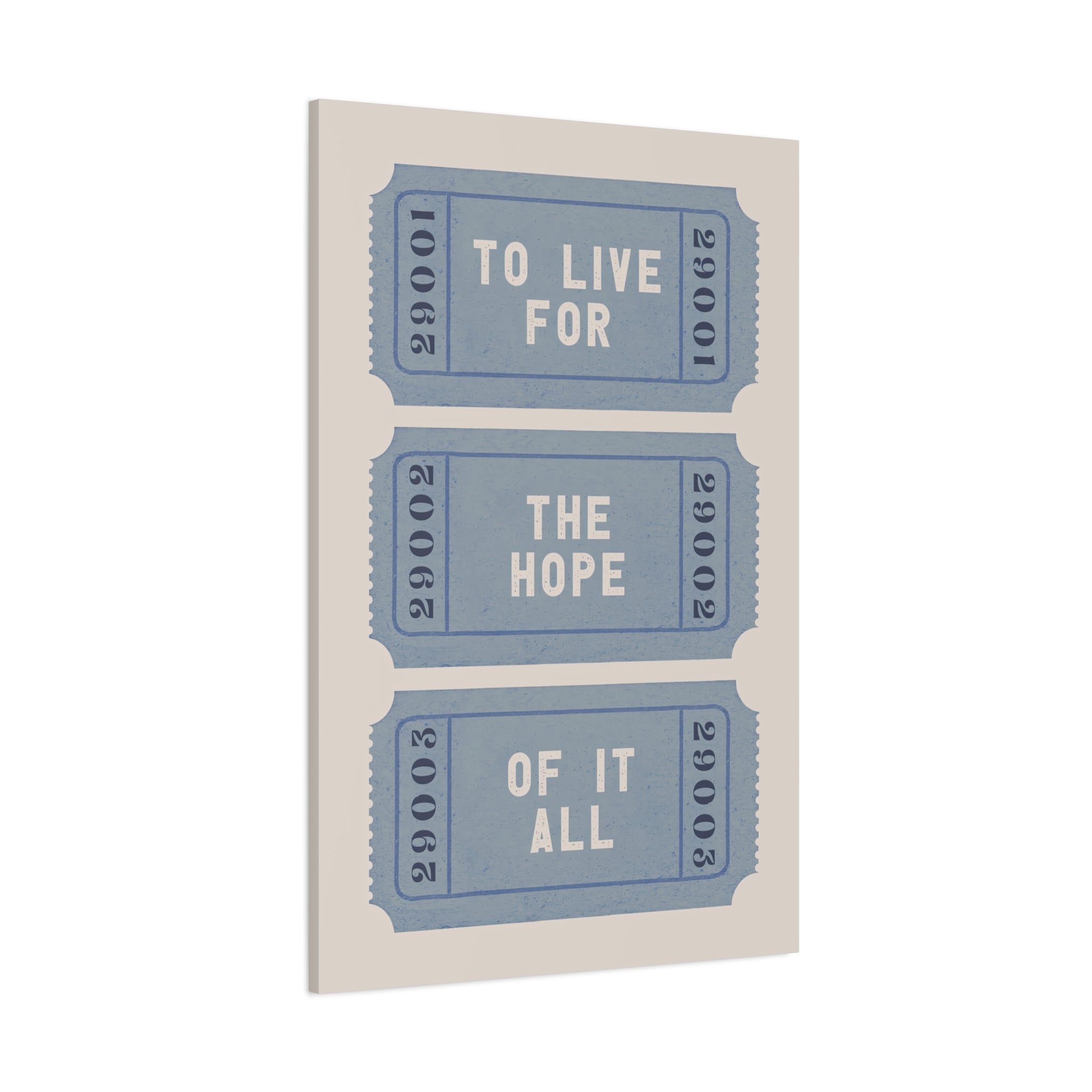 1.25" Matte Canvas - The Hope Ticket Trilogy