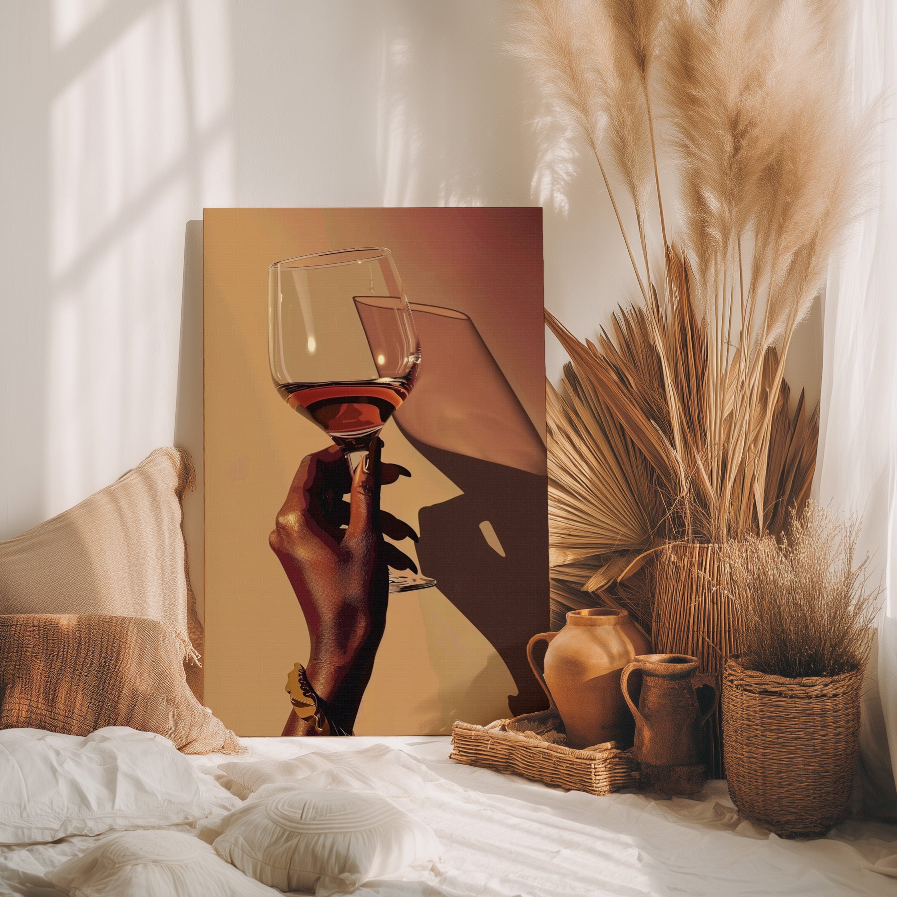 .75" Matte Canvas - Golden Hour Wine Toast