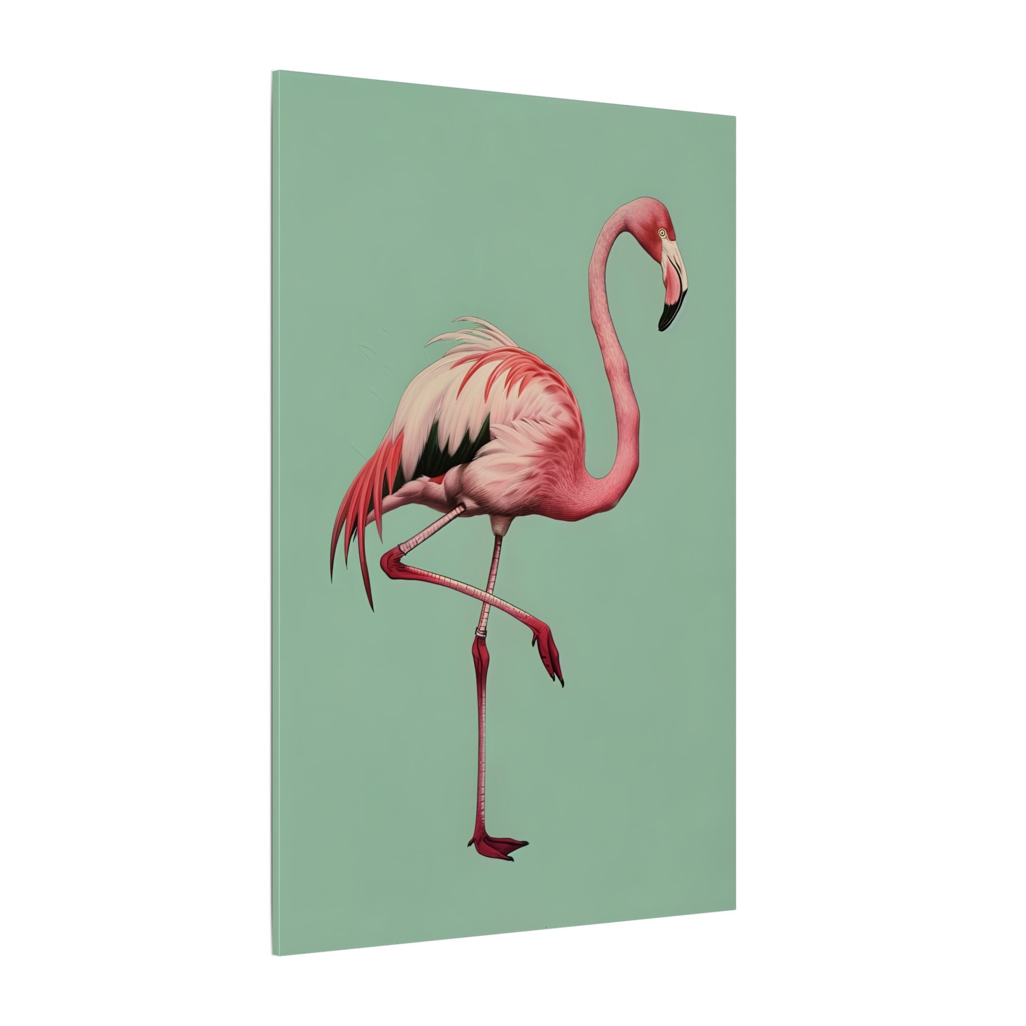 .75" Matte Canvas - Pink Flamingo Tropical