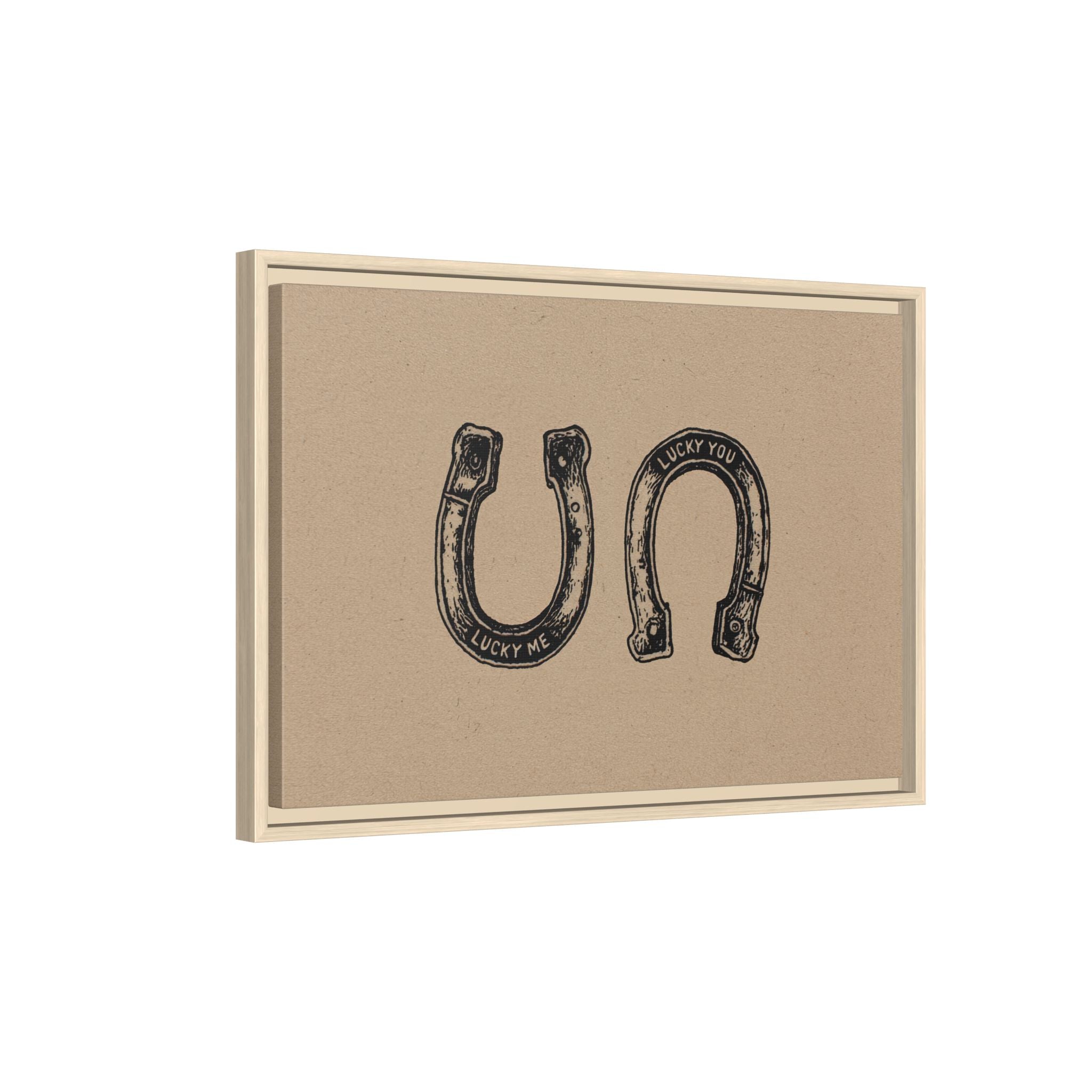 Framed Canvas - Lucky Me Lucky You Horseshoes