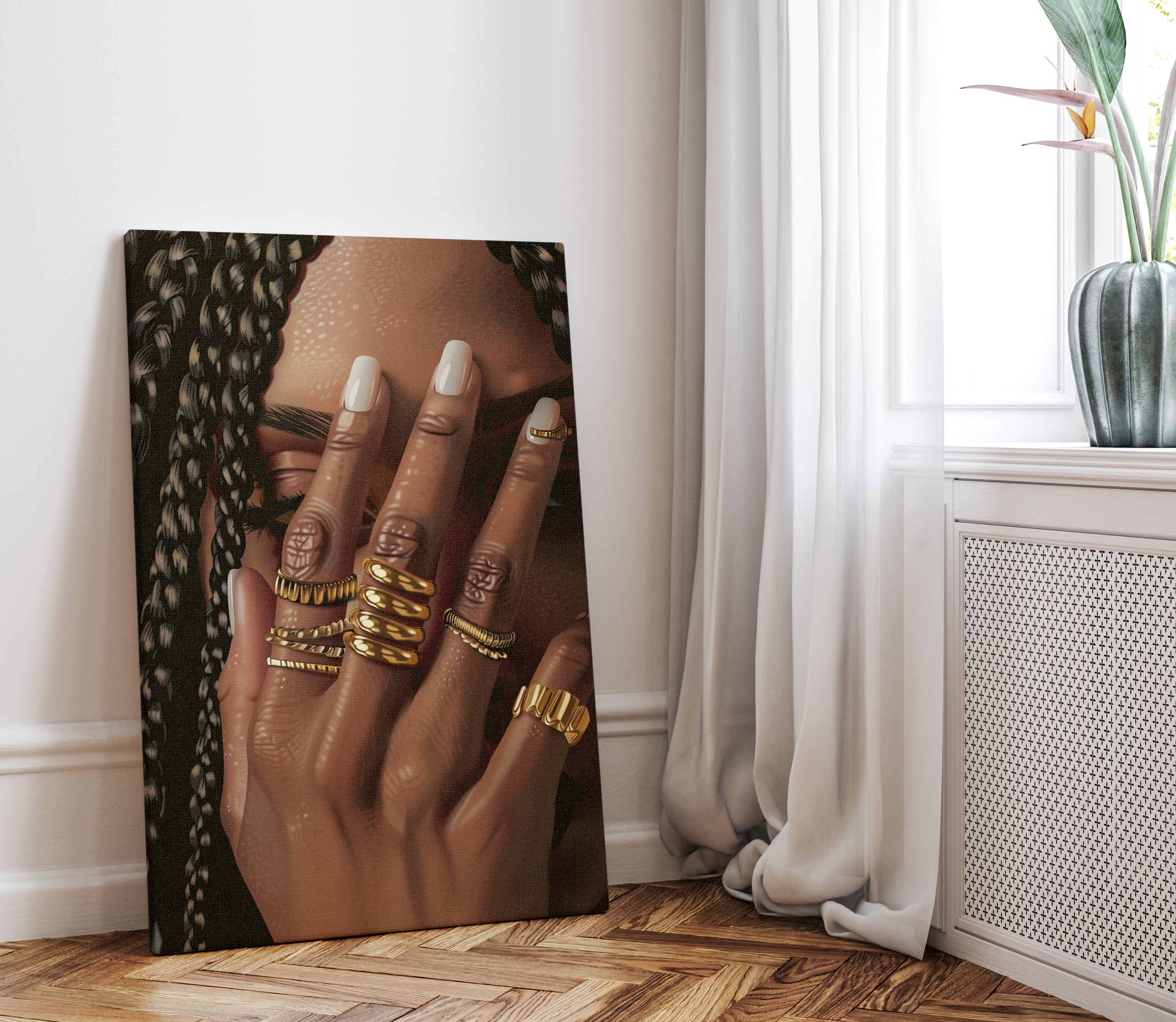 .75" Matte Canvas - Braided Golden Ring Beauty