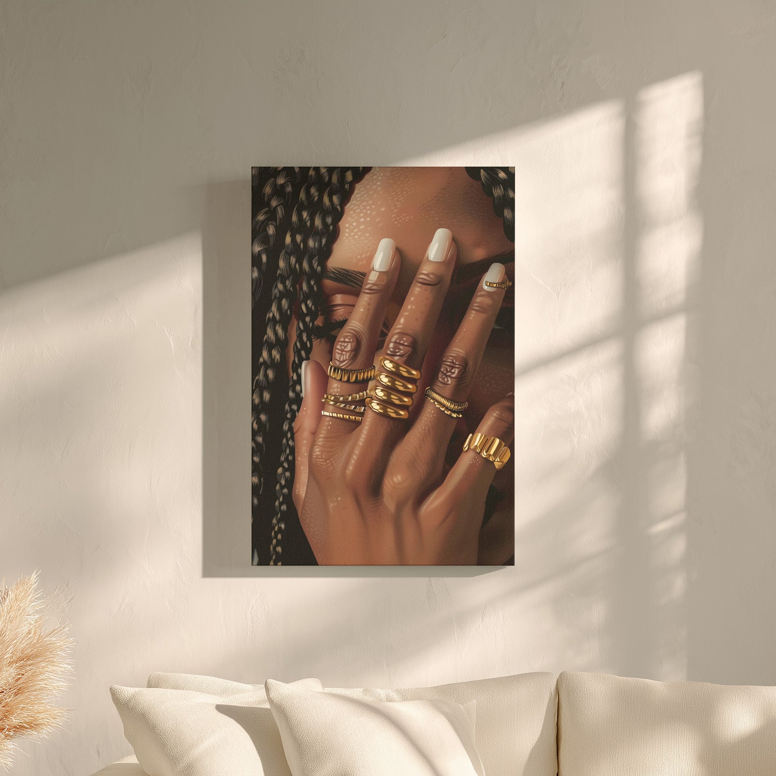 .75" Matte Canvas - Braided Golden Ring Beauty