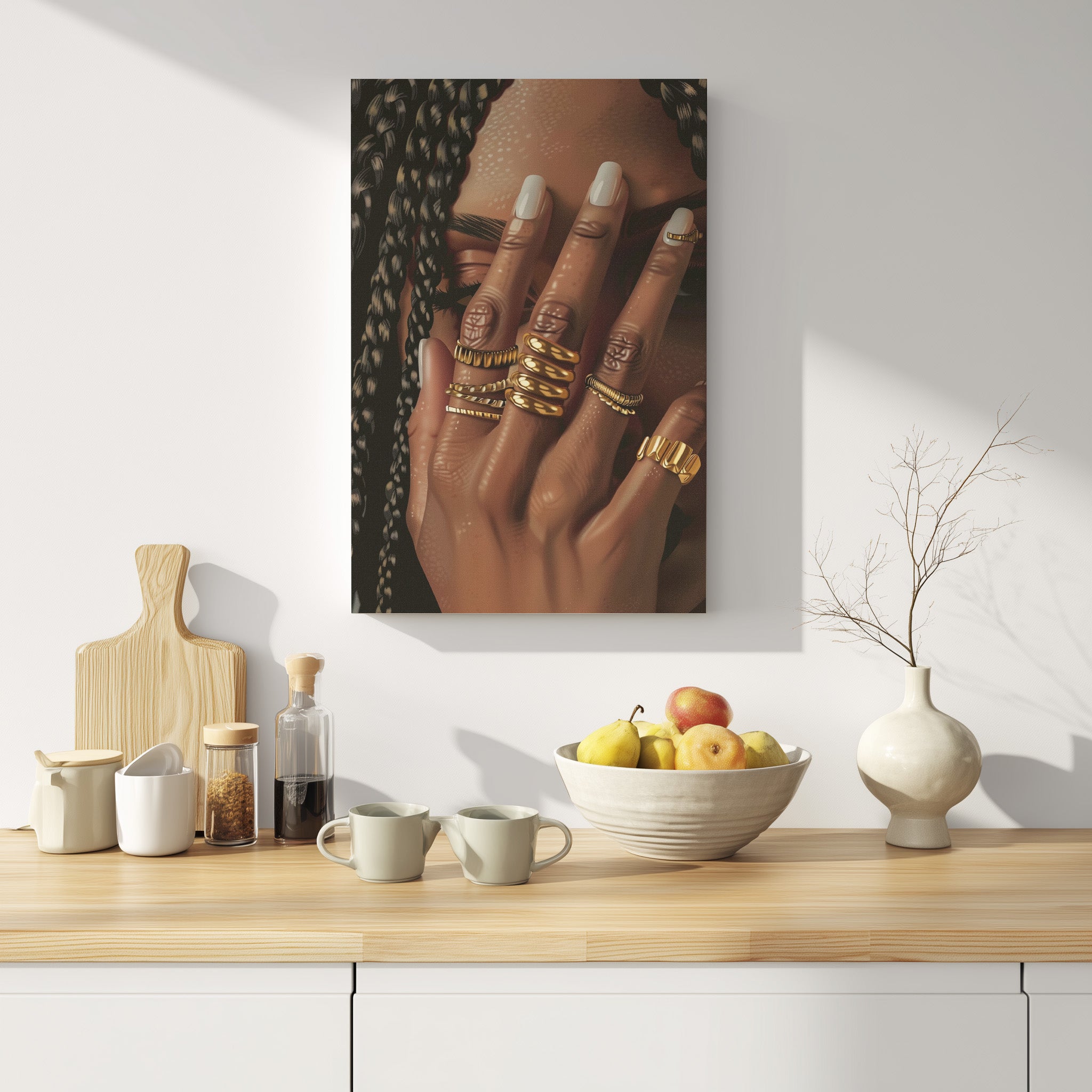 .75" Matte Canvas - Braided Golden Ring Beauty