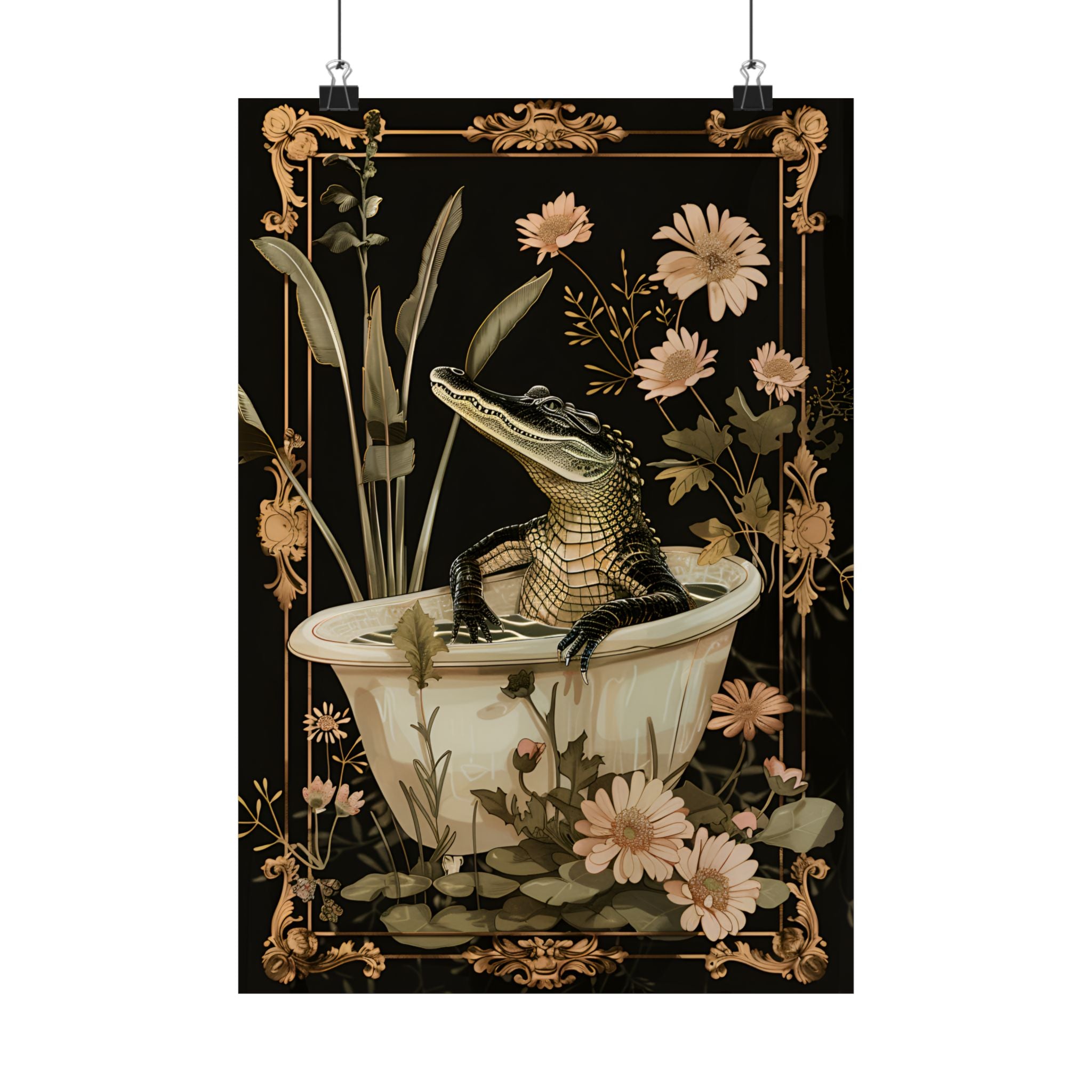 Crocodile in Bloom Bath Bliss