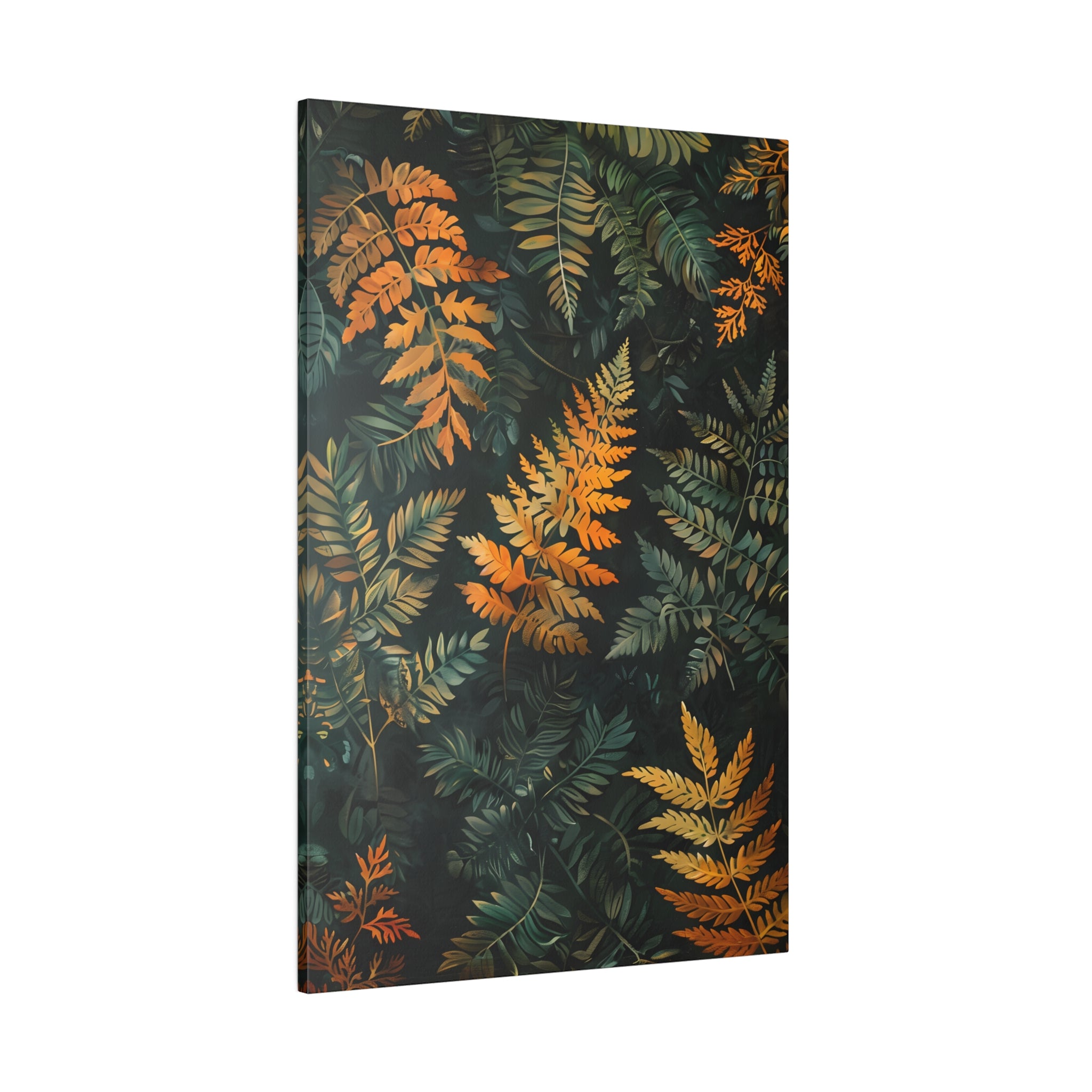 .75" Matte Canvas - Golden Fern Elegance